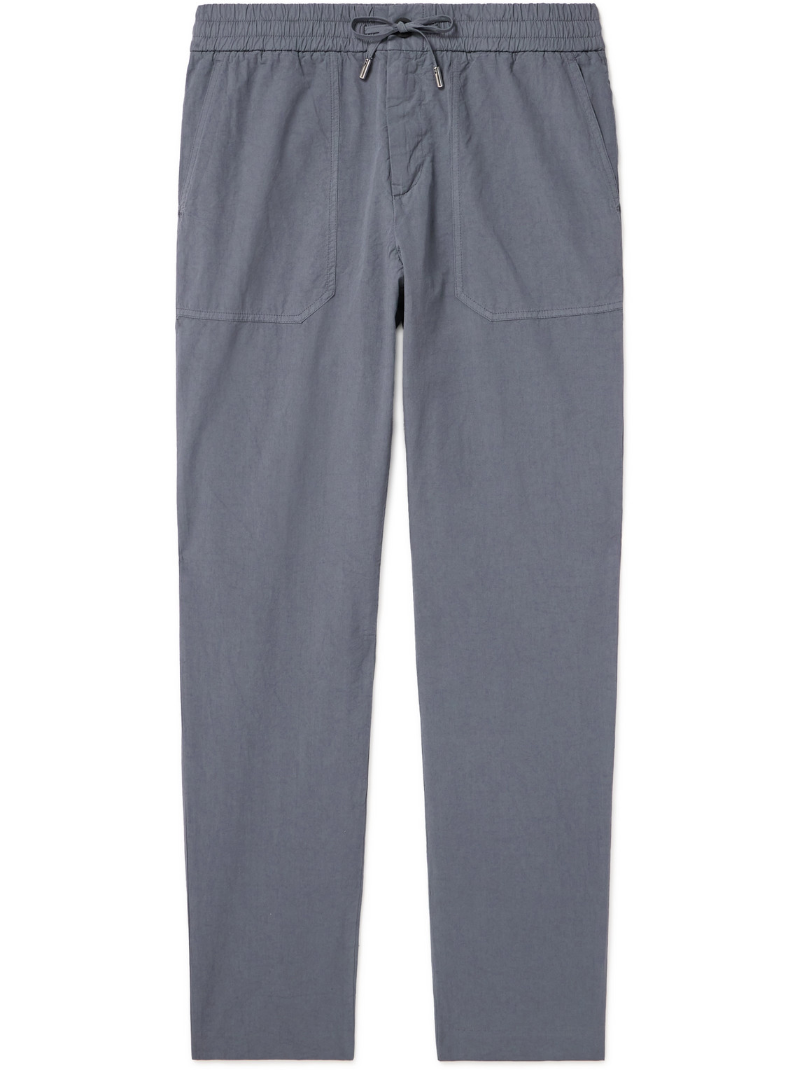Joe Tapered Garment-Dyed Cotton-Blend Poplin Cargo Drawstring Trousers
