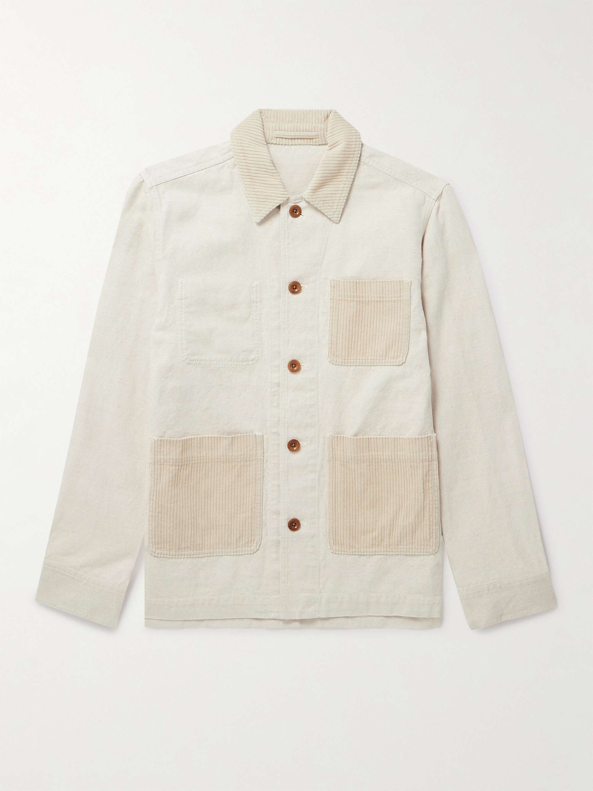 Mens linen chore jacket sale