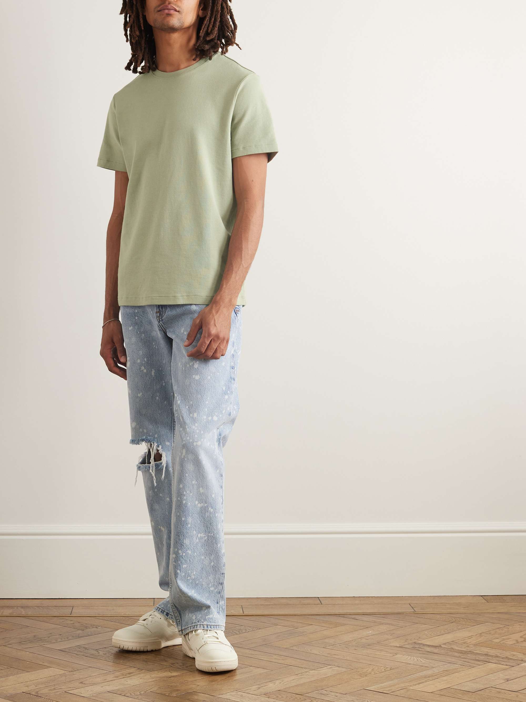 FRAME Duo Fold Cotton-Jersey T-Shirt for Men | MR PORTER