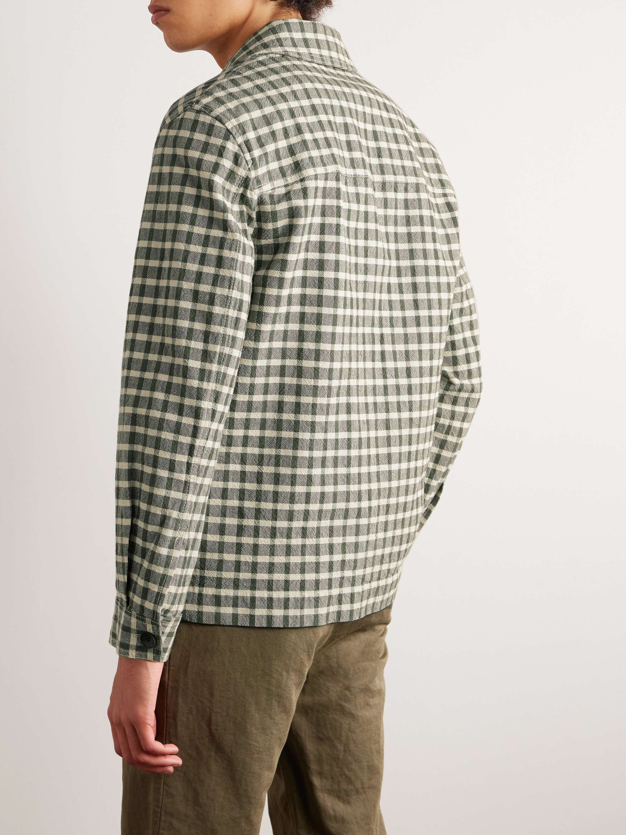 MR P. Checked Cotton Shirt Jacket