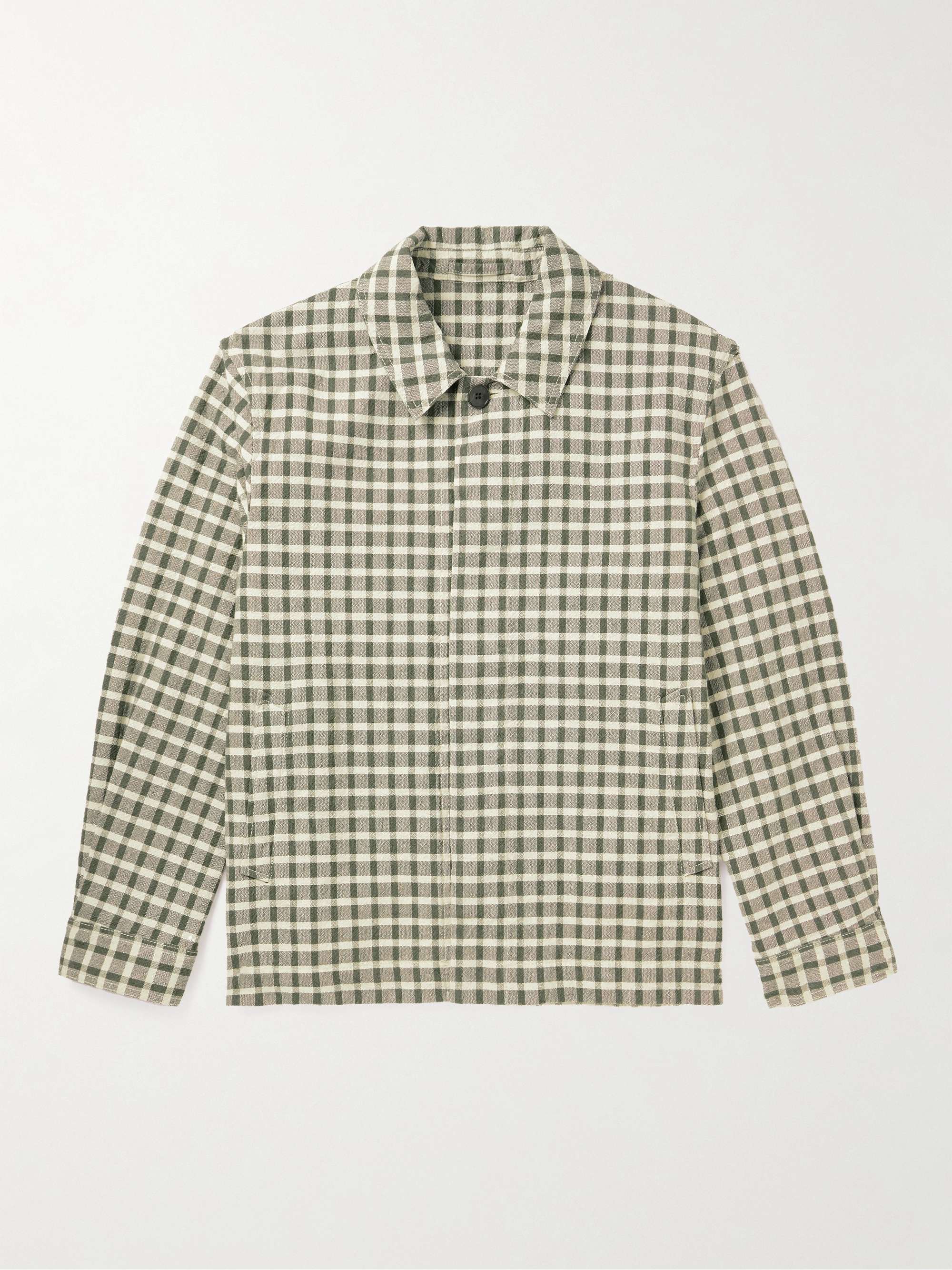 Checked Cotton Shirt Jacket