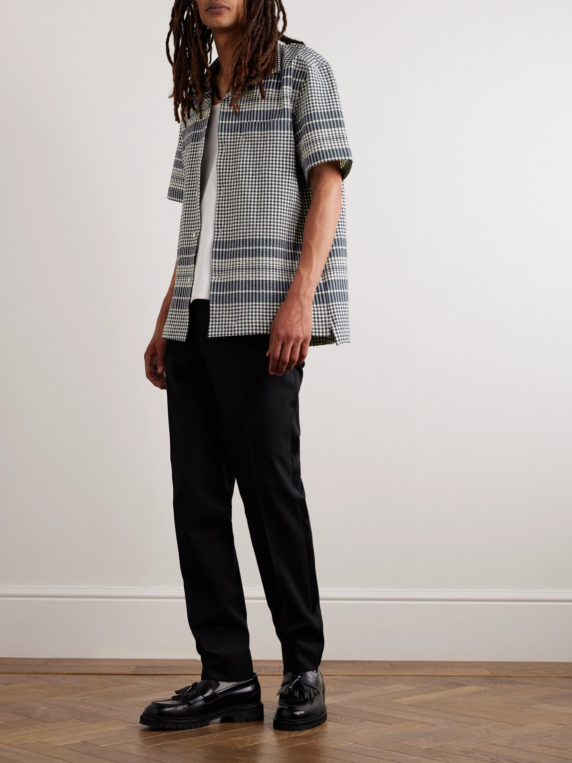 Gingham Cotton-Seersucker Shirt — 2