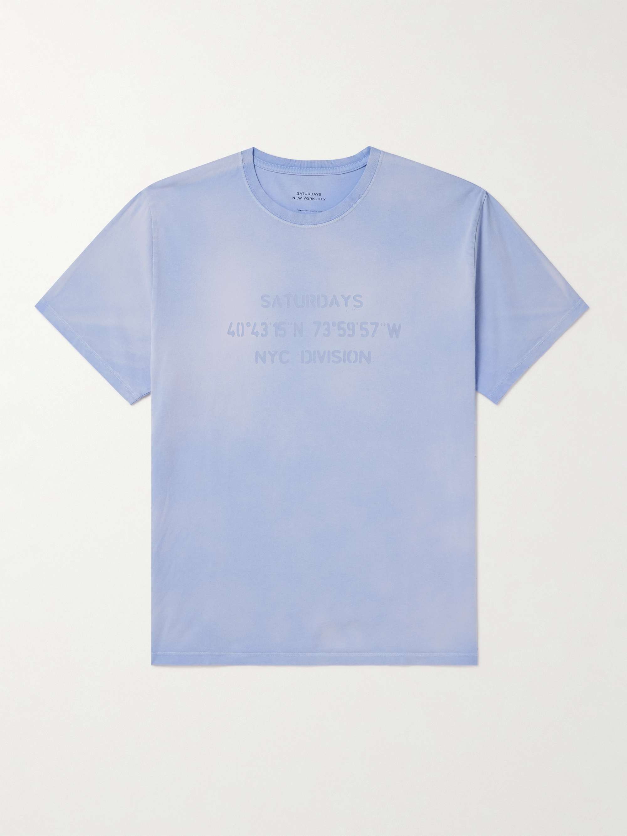 SATURDAYS NYC Sunbaked Logo-Print Cotton-Jersey T-Shirt for Men | MR PORTER