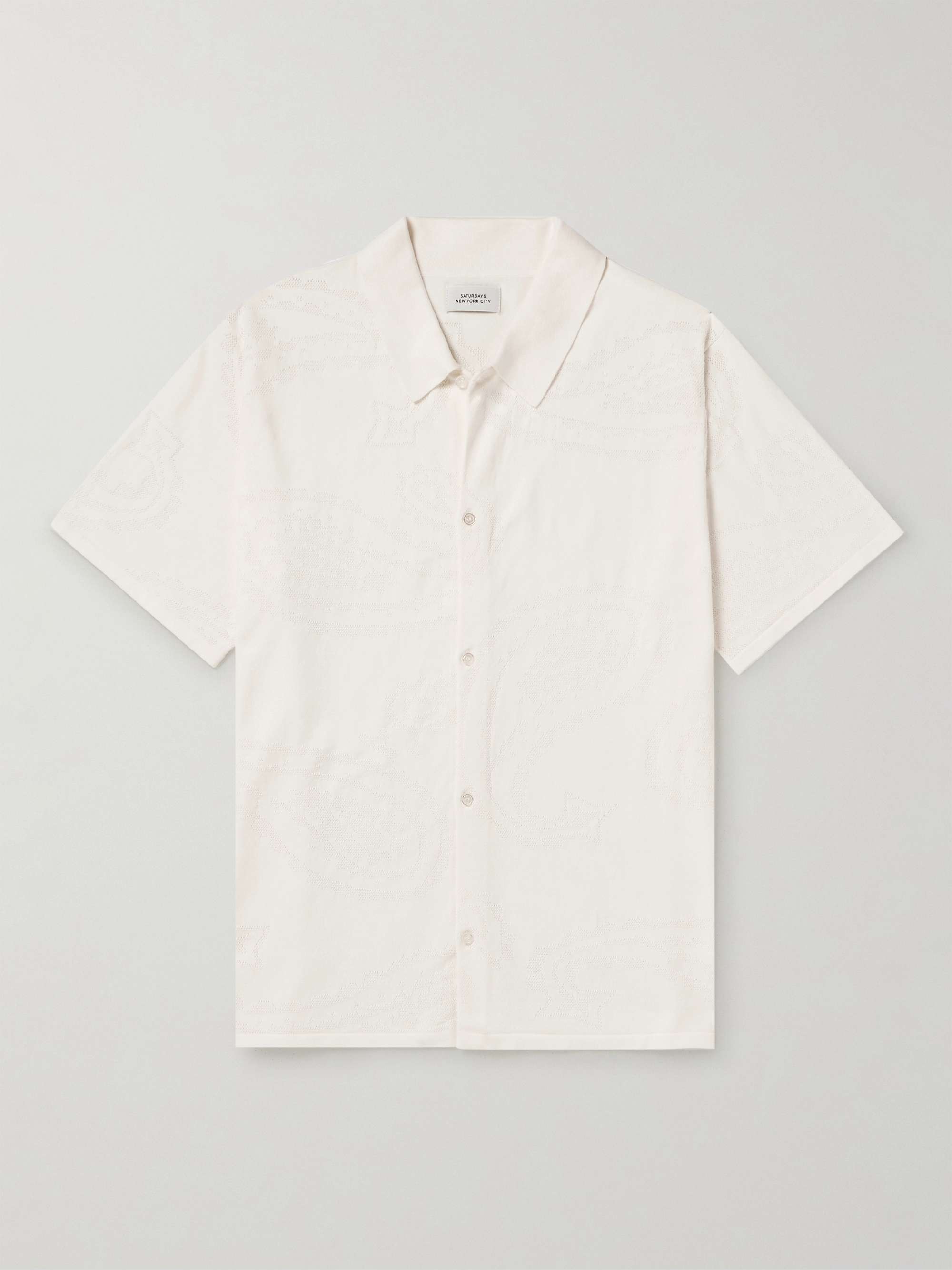 SATURDAYS NYC Kenneth Pointelle Cotton-Blend Shirt for Men | MR PORTER