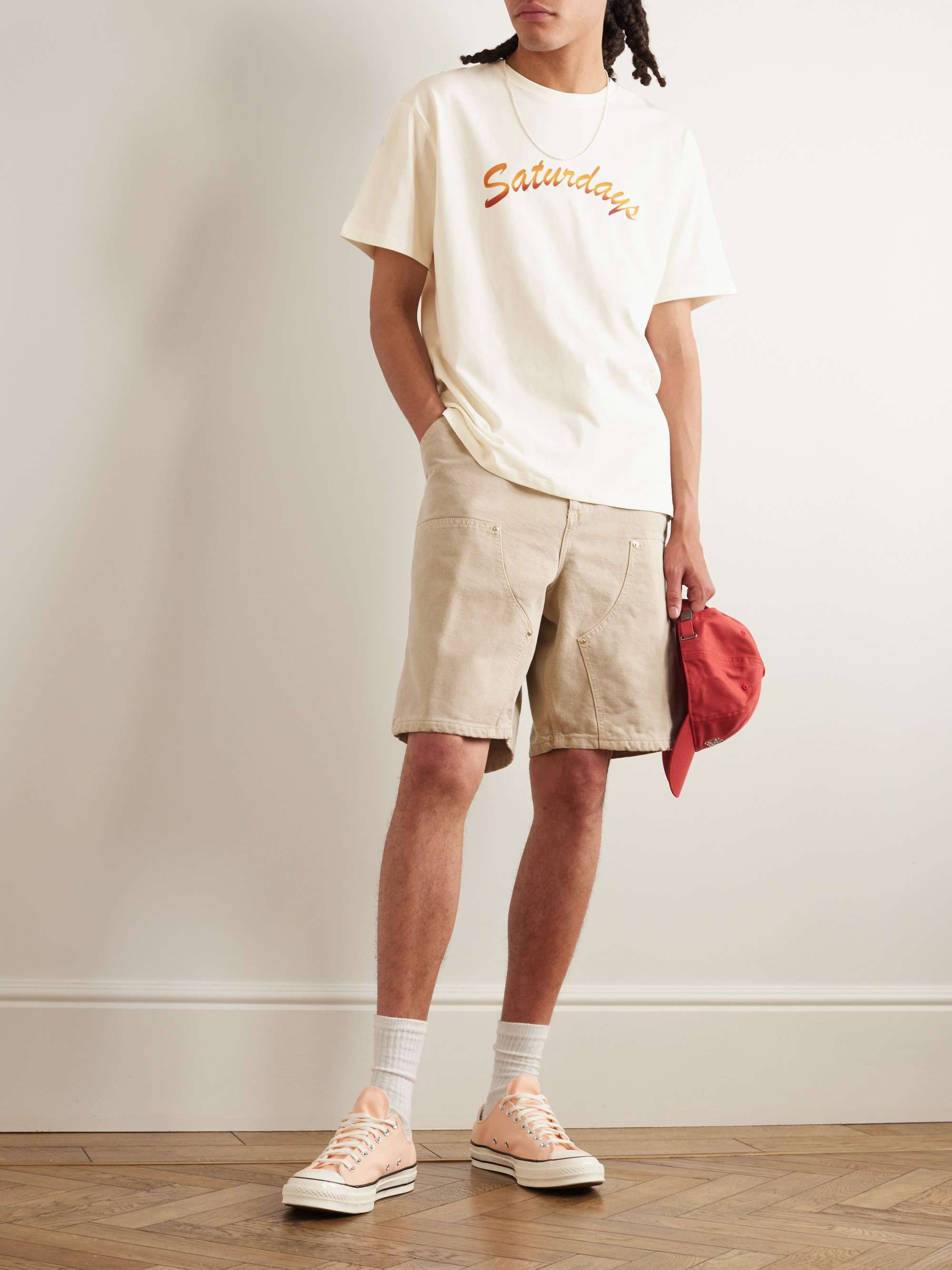 Off-White: Khaki Vintage Logo T-Shirt