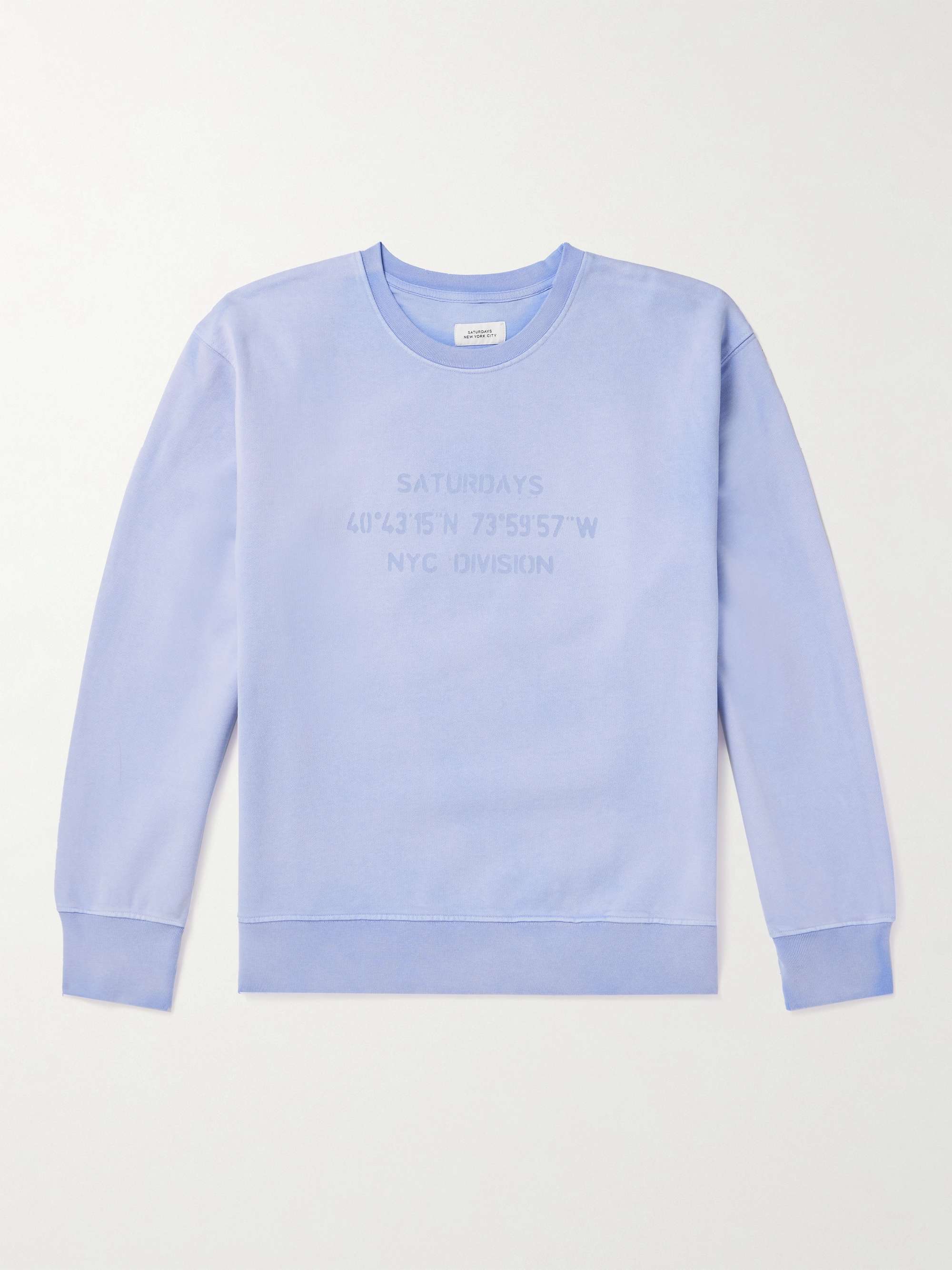 SATURDAYS NYC Bowery Signature Logo-Print Cotton-Jersey Sweatshirt