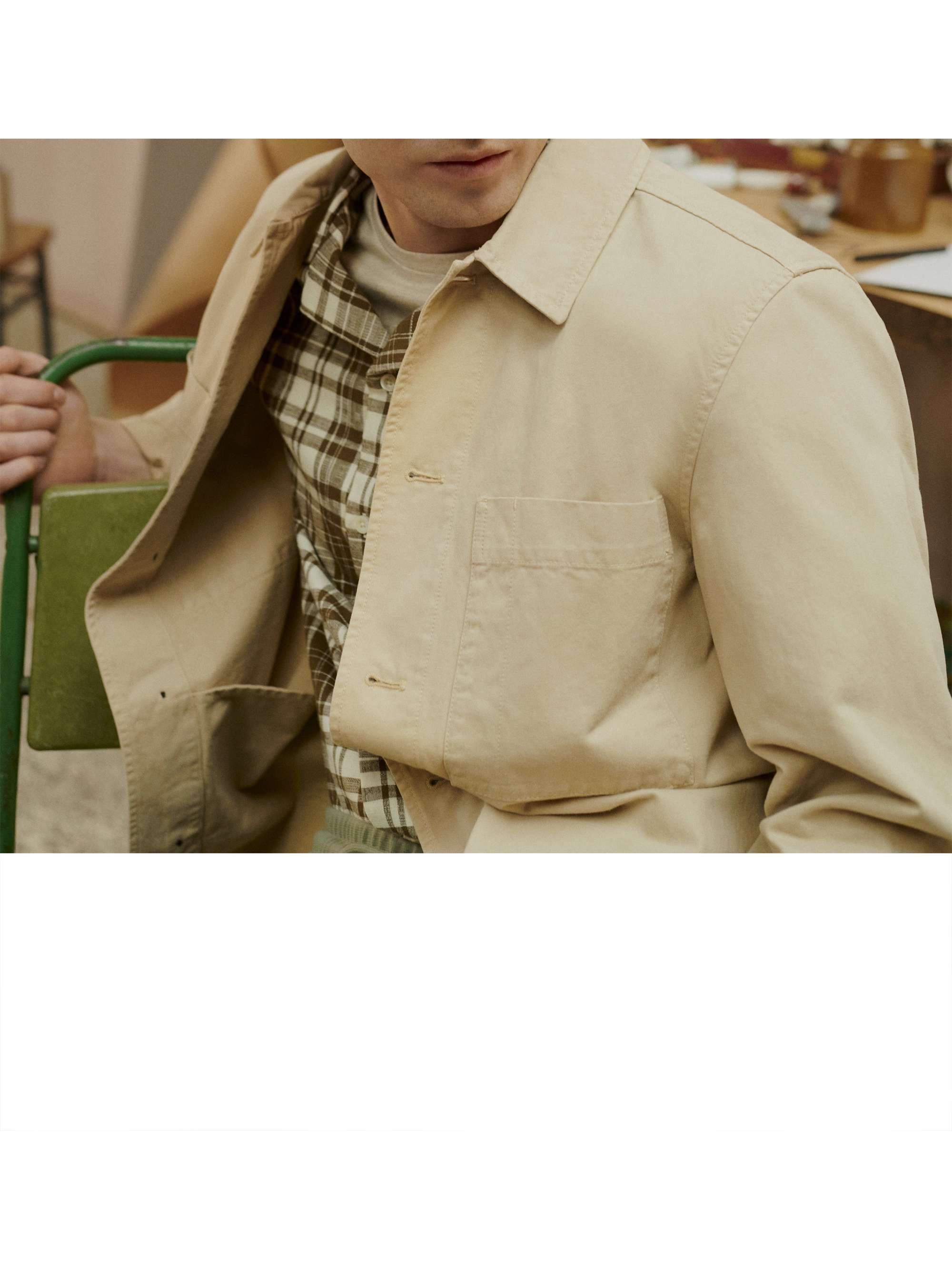 MR P. Camp-Collar Checked Textured-Cotton Shirt
