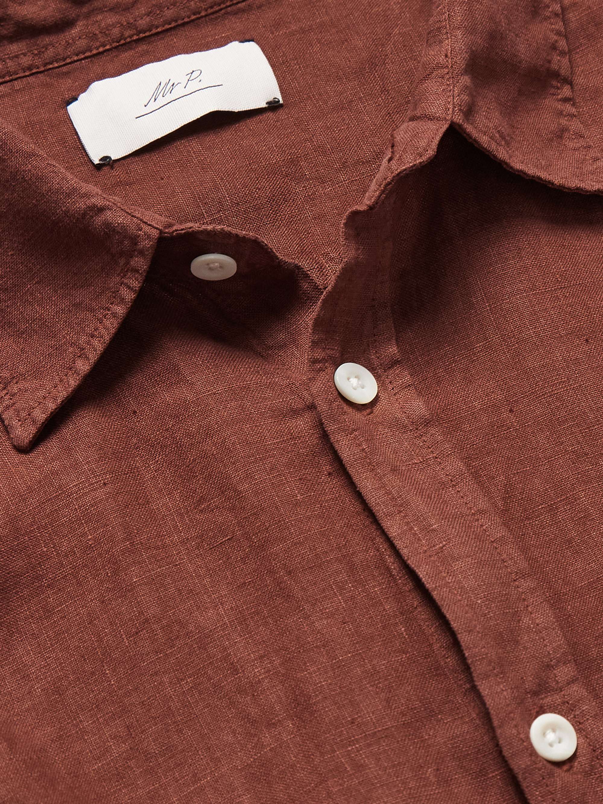 MR P. Garment-Dyed Linen Shirt