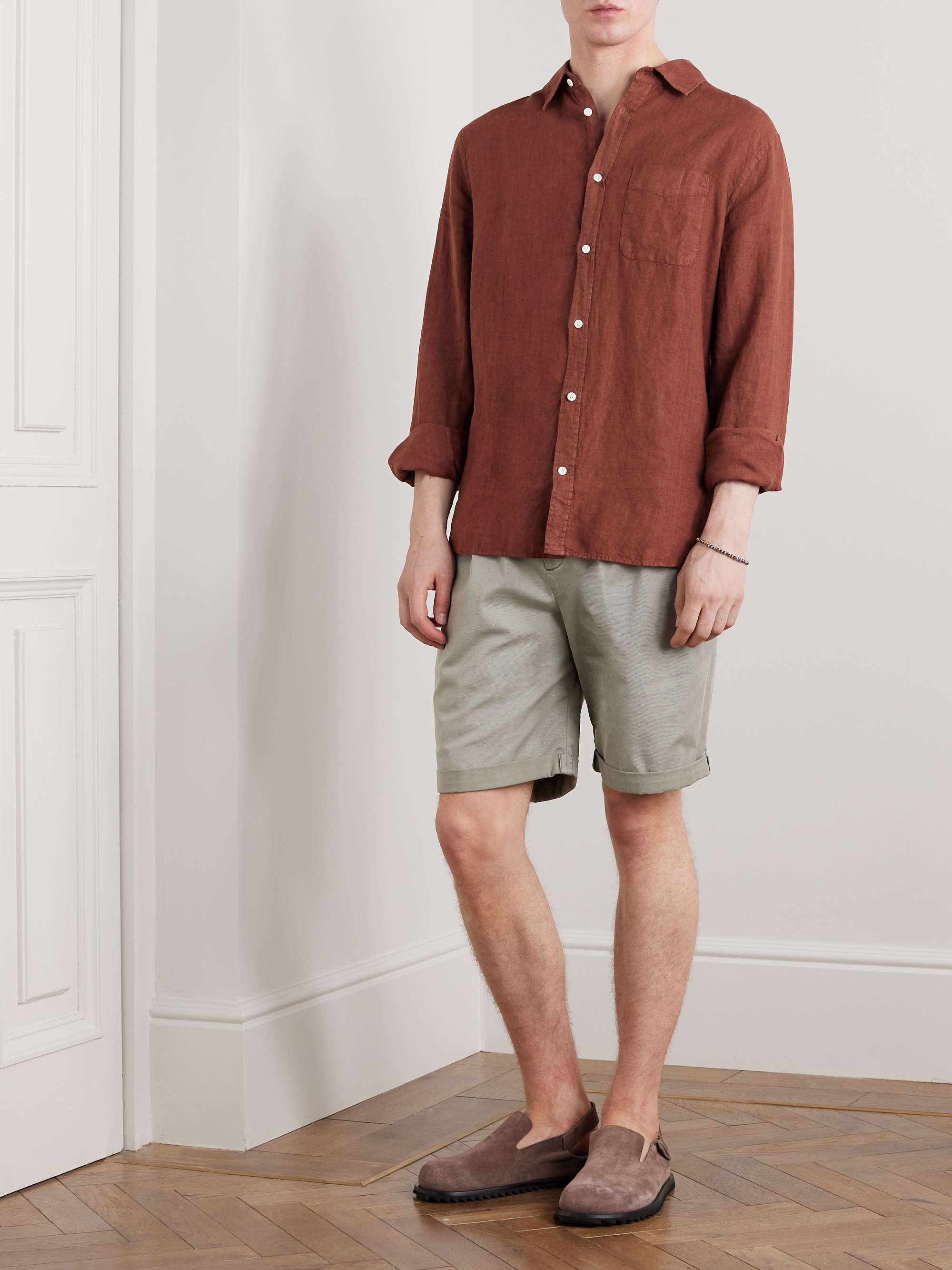 MR P. Garment-Dyed Linen Shirt