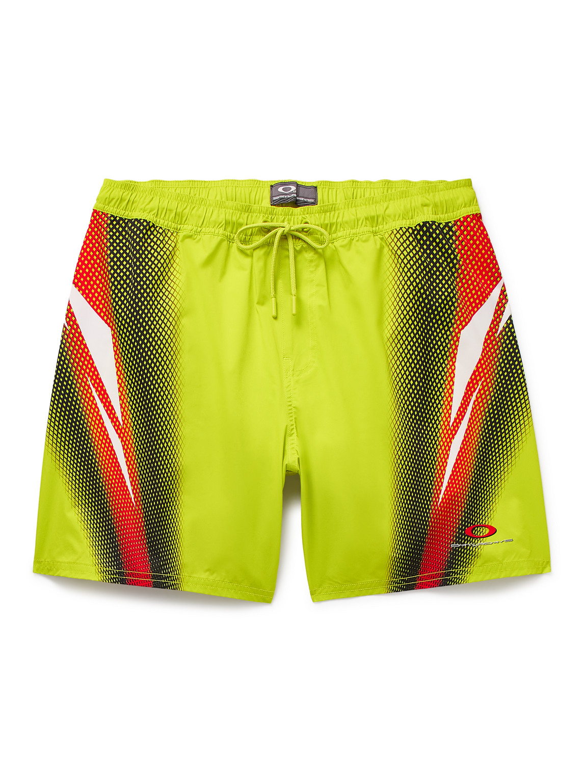 SATURDAYS SURF NYC OAKLEY TIMOTHY STRAIGHT-LEG MID-LENGTH PRINTED SWIM SHORTS