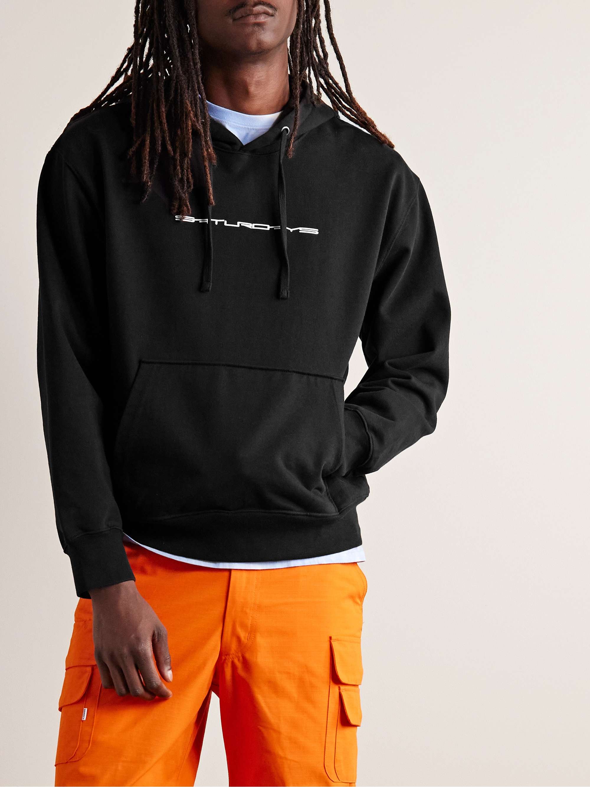SATURDAYS NYC + Oakley Ditch Logo-Print Cotton-Jersey Hoodie for Men ...