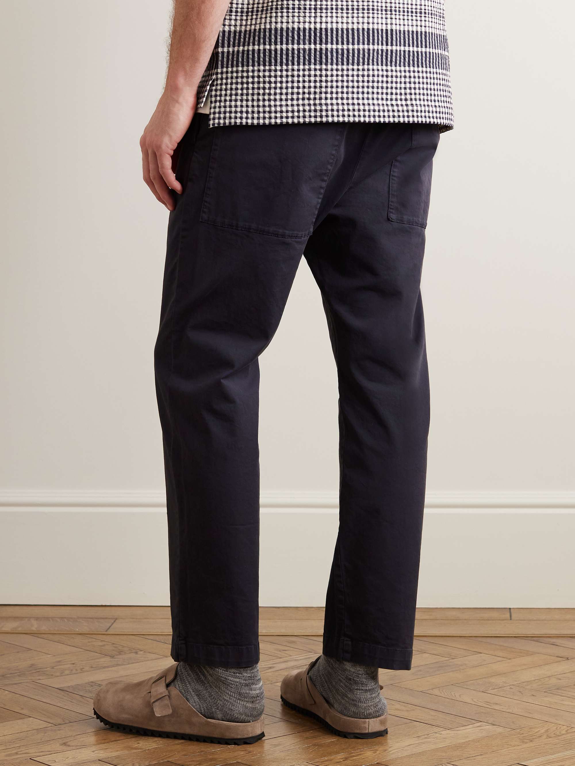BARENA Bativoga Tapered Stretch-Cotton Twill Trousers for Men | MR PORTER