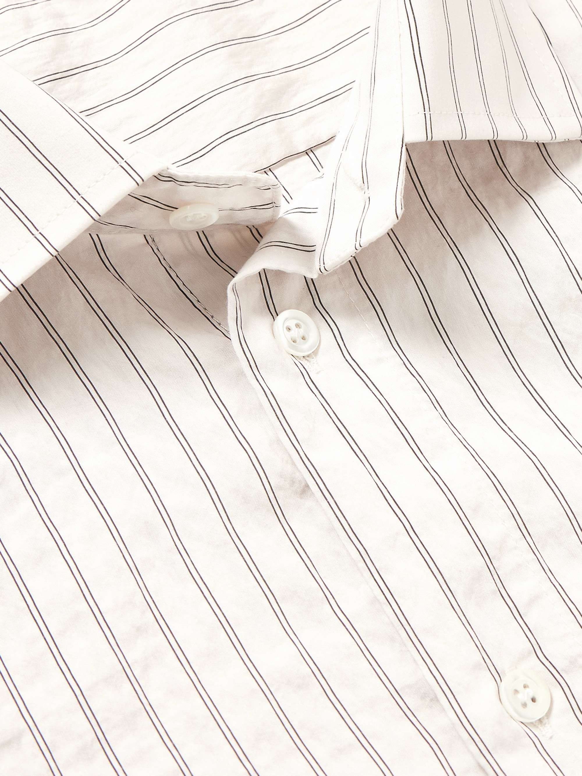 BARENA Surian Striped Modal-Blend Seersucker Shirt for Men | MR PORTER