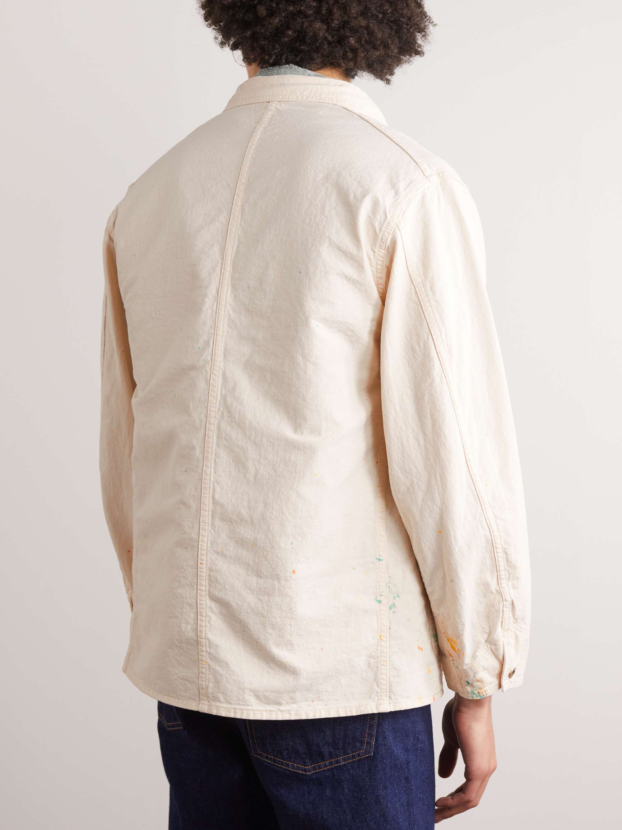 ORSLOW Paint-Splattered Cotton-Twill Jacket