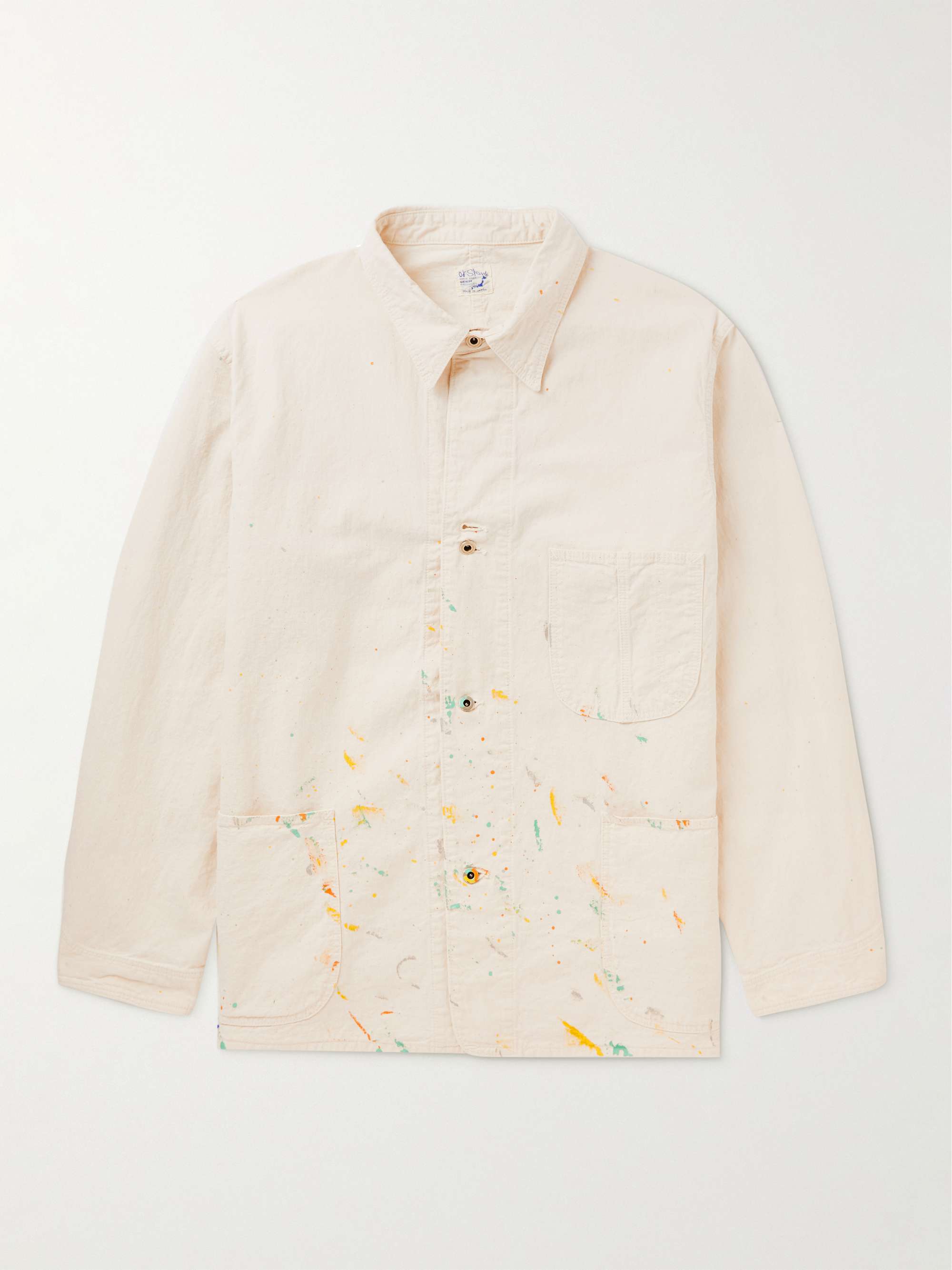 ORSLOW Paint-Splattered Cotton-Twill Jacket