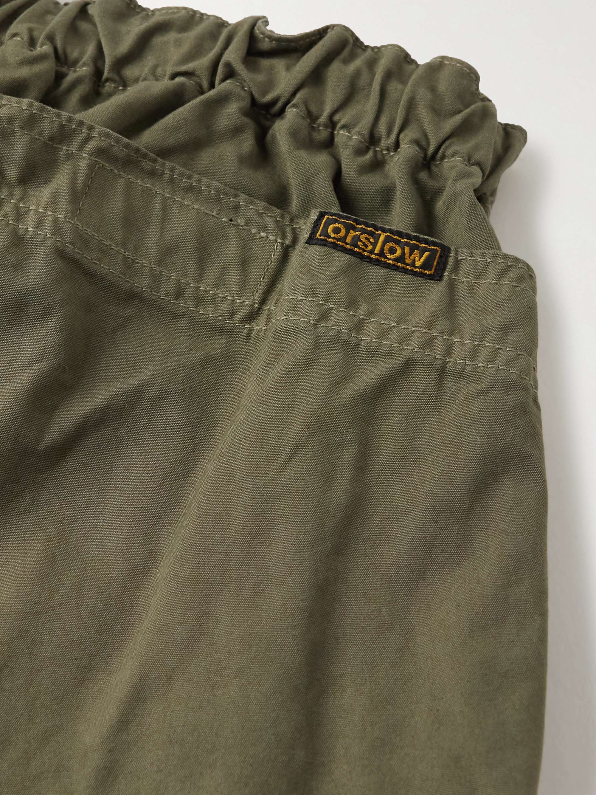 ORSLOW Straight-Leg Cotton-Poplin Drawstring Cargo Trousers