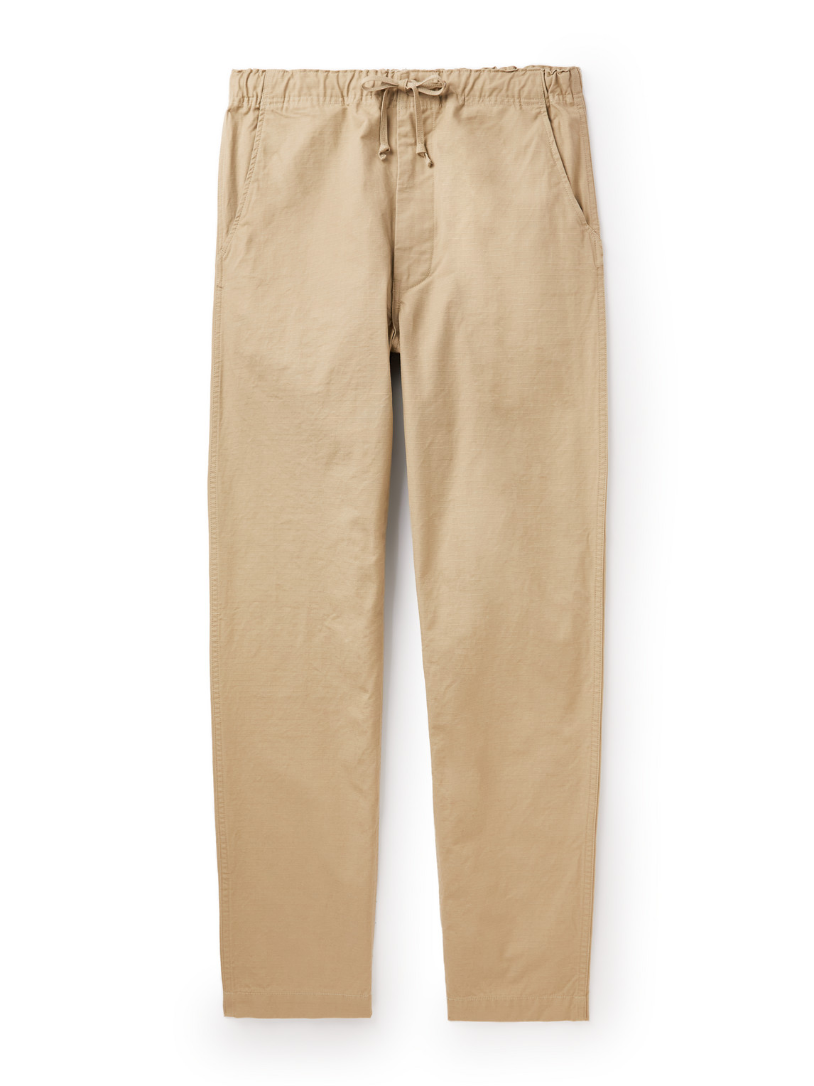 Orslow New Yorker Tapered Cotton-ripstop Trousers In Neutrals