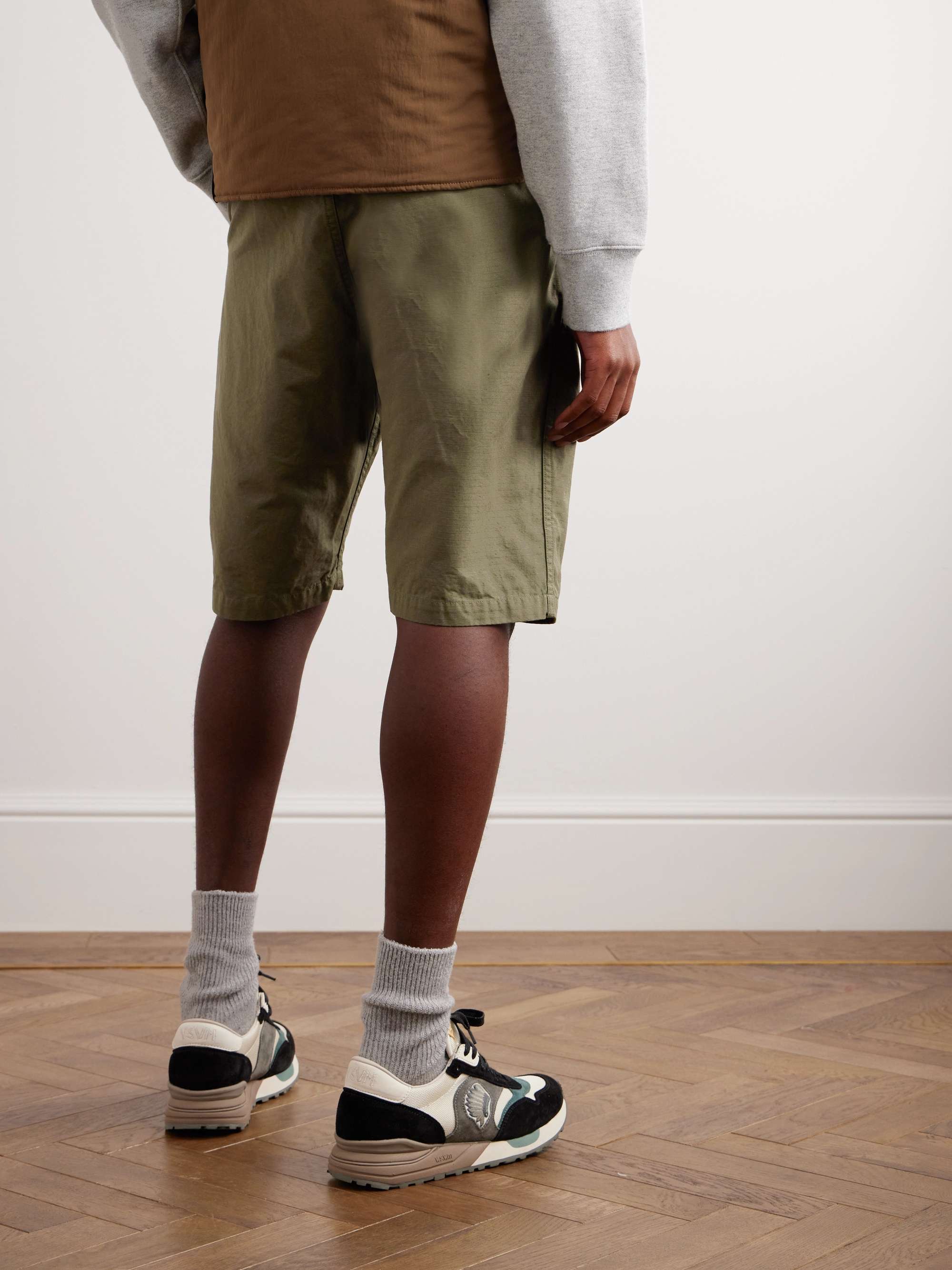 ORSLOW Straight-Leg Cotton-Ripstop Drawstring Shorts