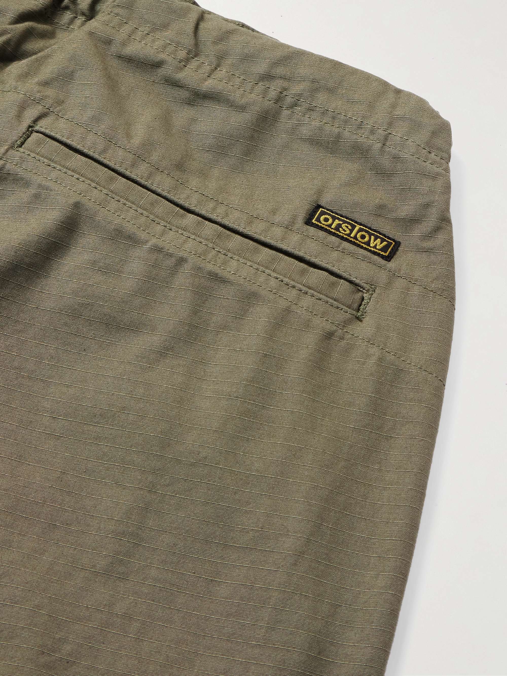 ORSLOW Straight-Leg Cotton-Ripstop Drawstring Shorts