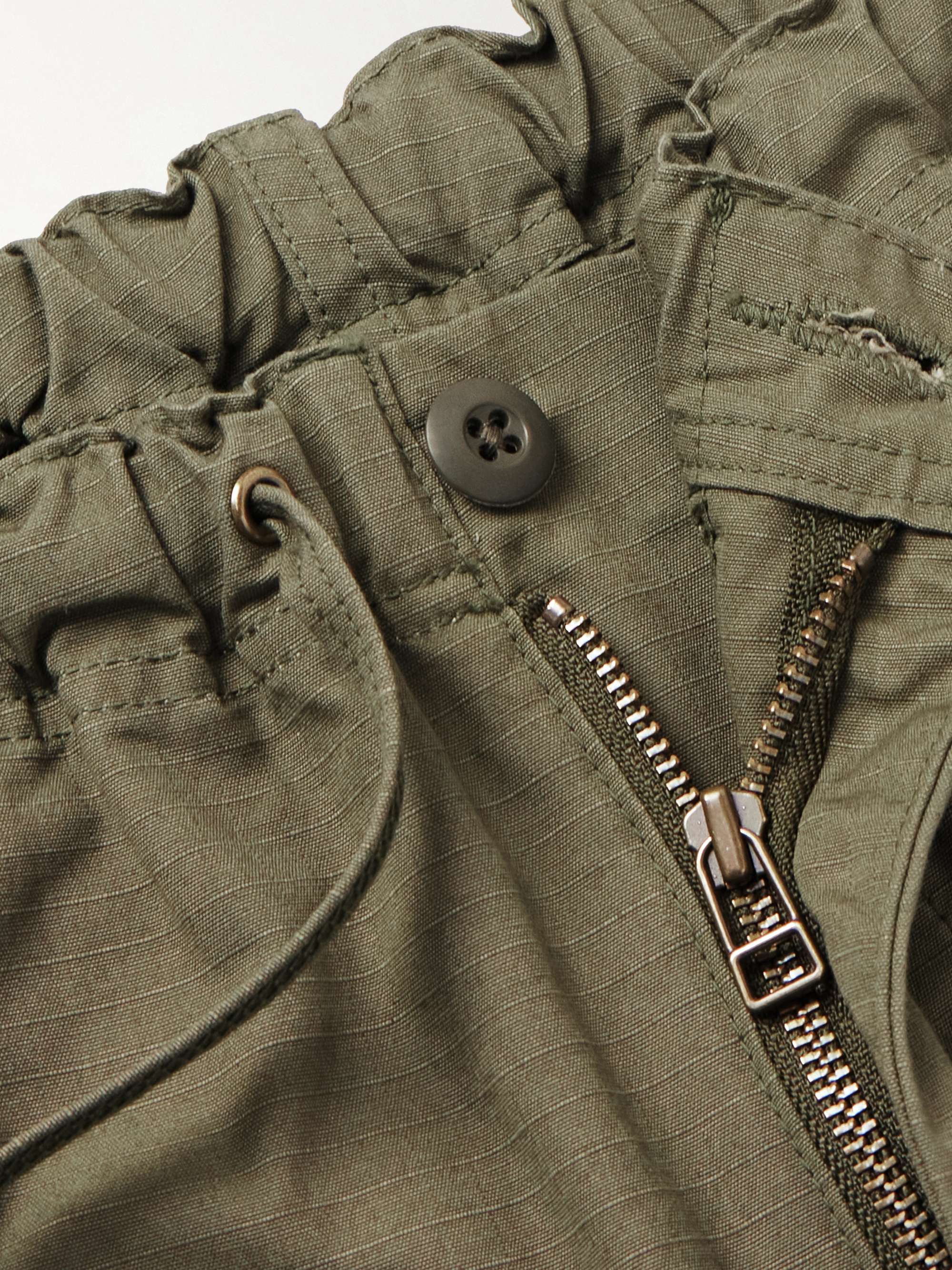 ORSLOW Straight-Leg Cotton-Ripstop Drawstring Shorts