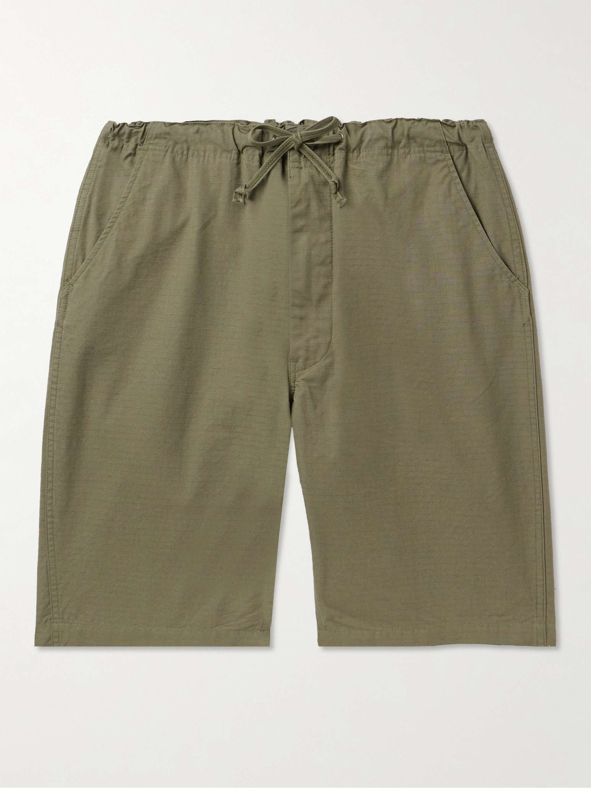 ORSLOW Straight-Leg Cotton-Ripstop Drawstring Shorts