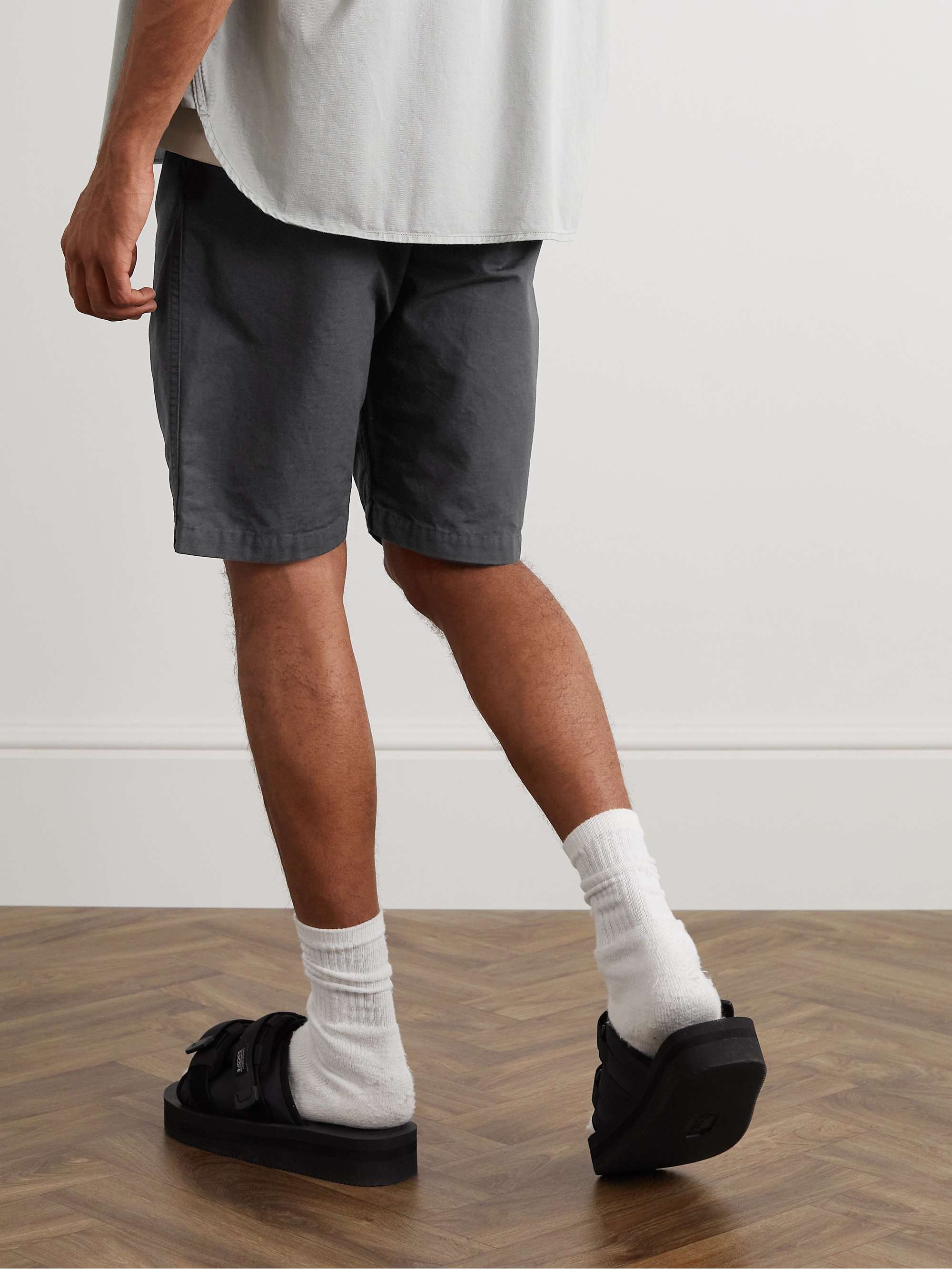 ORSLOW Straight-Leg Cotton-Ripstop Drawstring Shorts