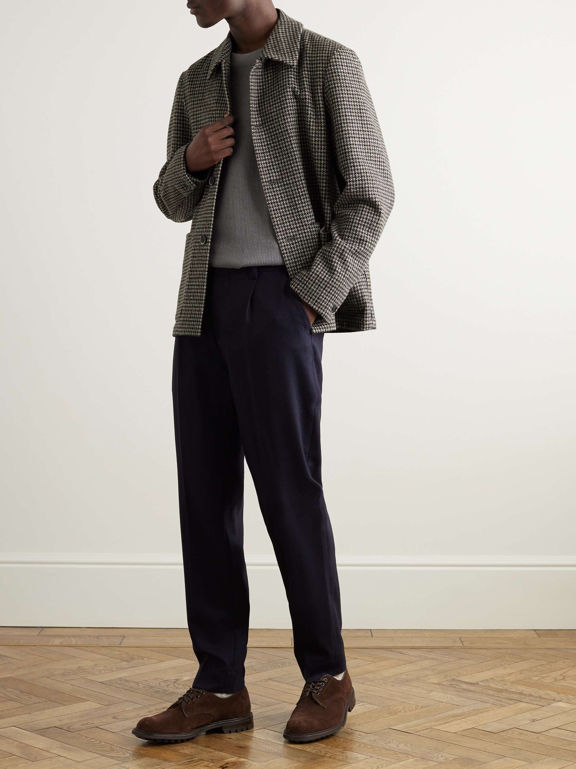 BARENA Sabion Houndstooth Wool-Blend Shirt Jacket for Men | MR PORTER