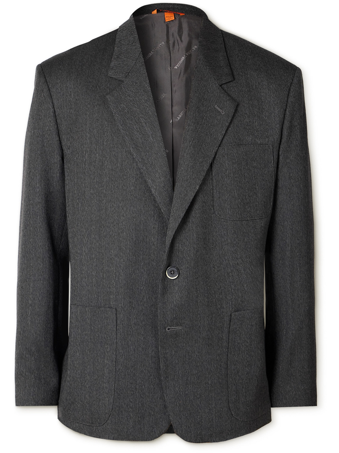 Virgin Wool Herringbone Blazer