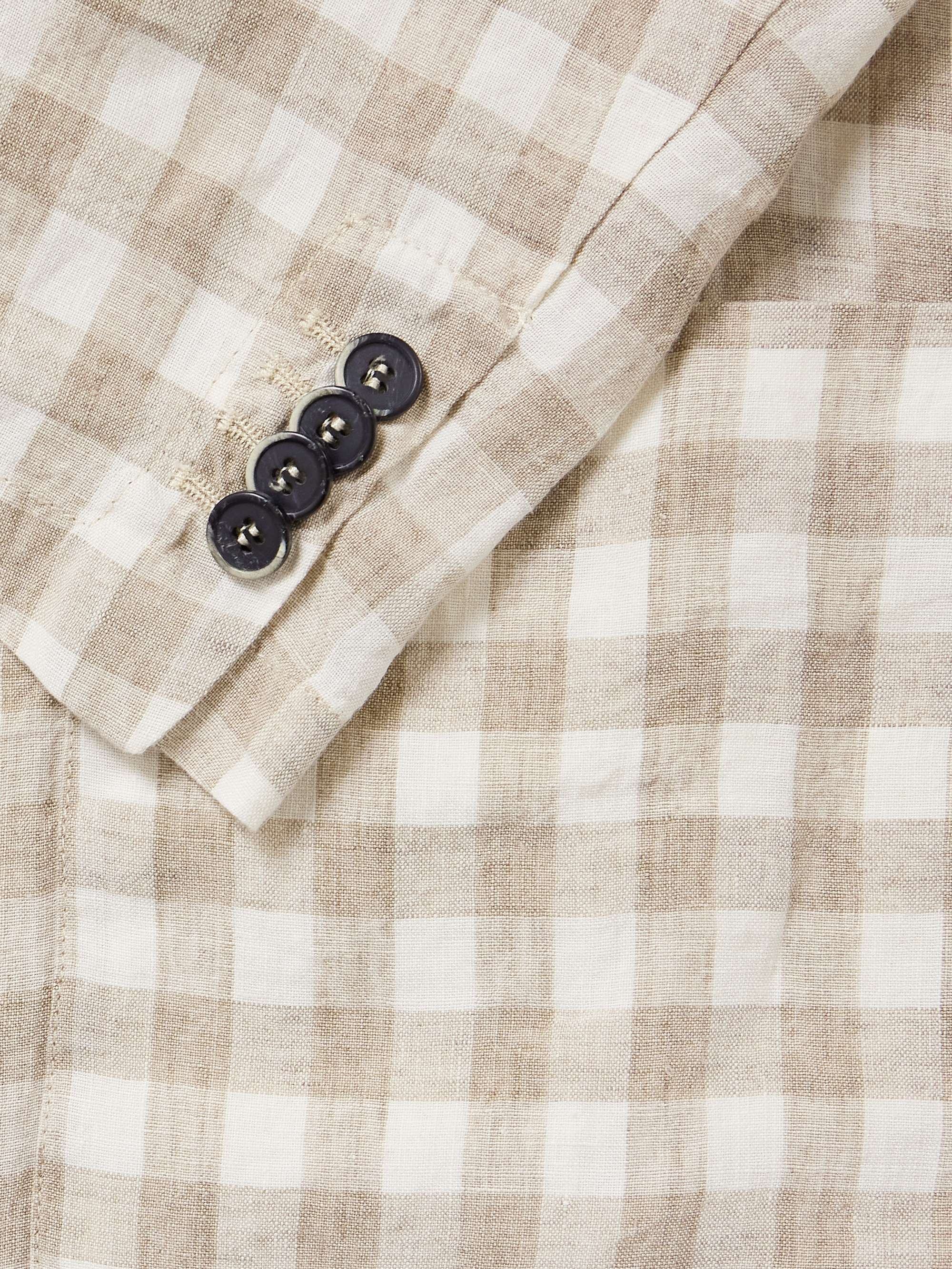 BARENA Borgo Labo Checked Linen Blazer