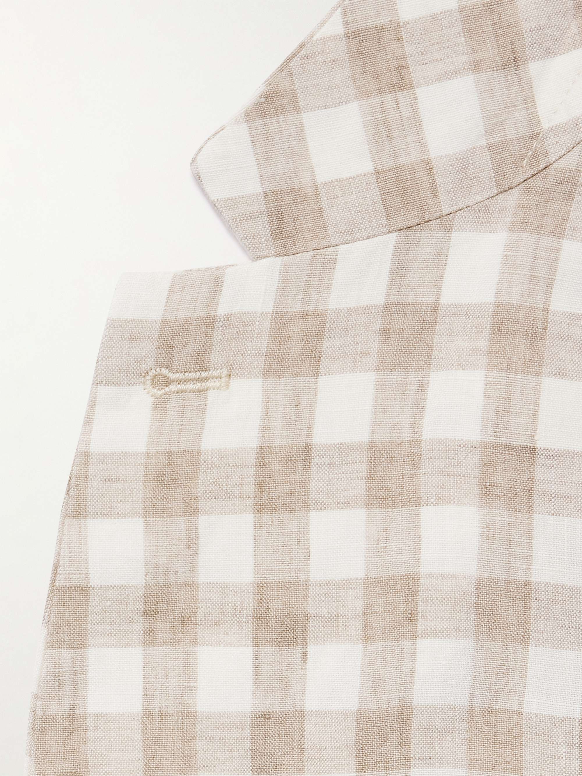 BARENA Borgo Labo Checked Linen Blazer