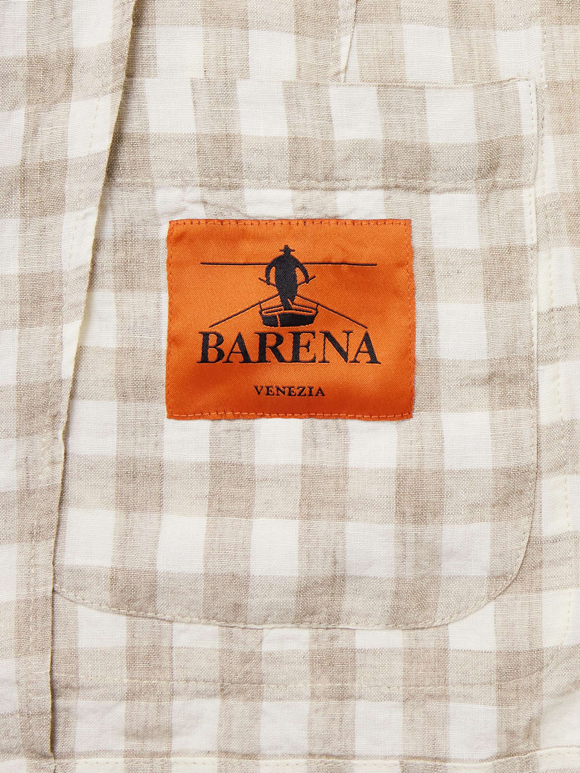 BARENA Borgo Labo Checked Linen Blazer for Men | MR PORTER