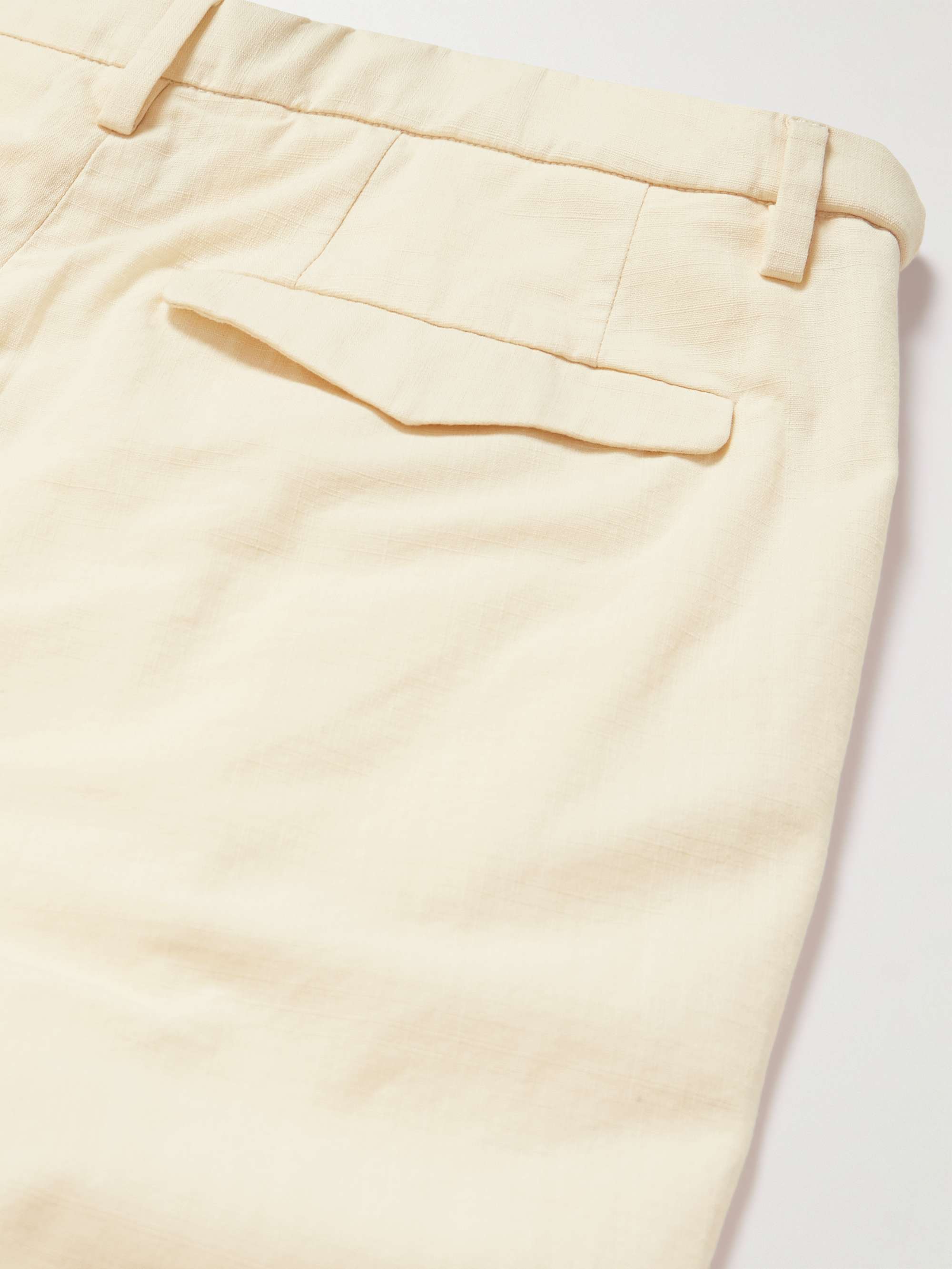 BARENA Masco Forte Straight-Leg Pleated Cotton-Blend Trousers