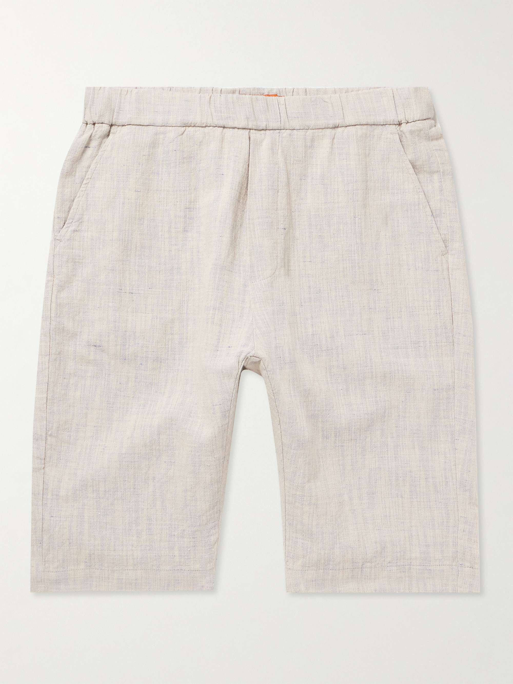 BARENA Agro Paris Straight-Leg Cotton and Linen-Blend Shorts