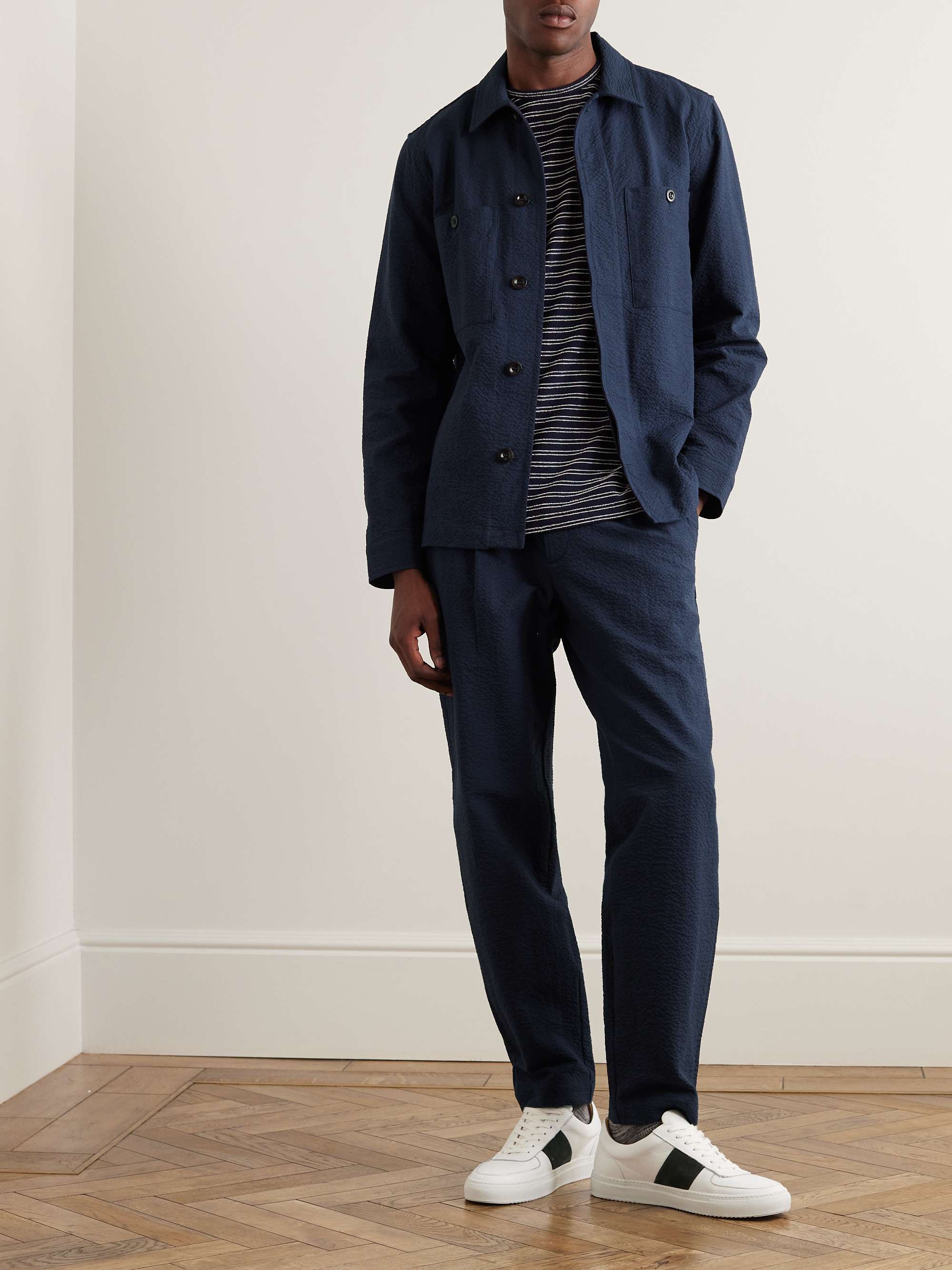 MR P. Cotton-Blend Seersucker Overshirt | MR PORTER