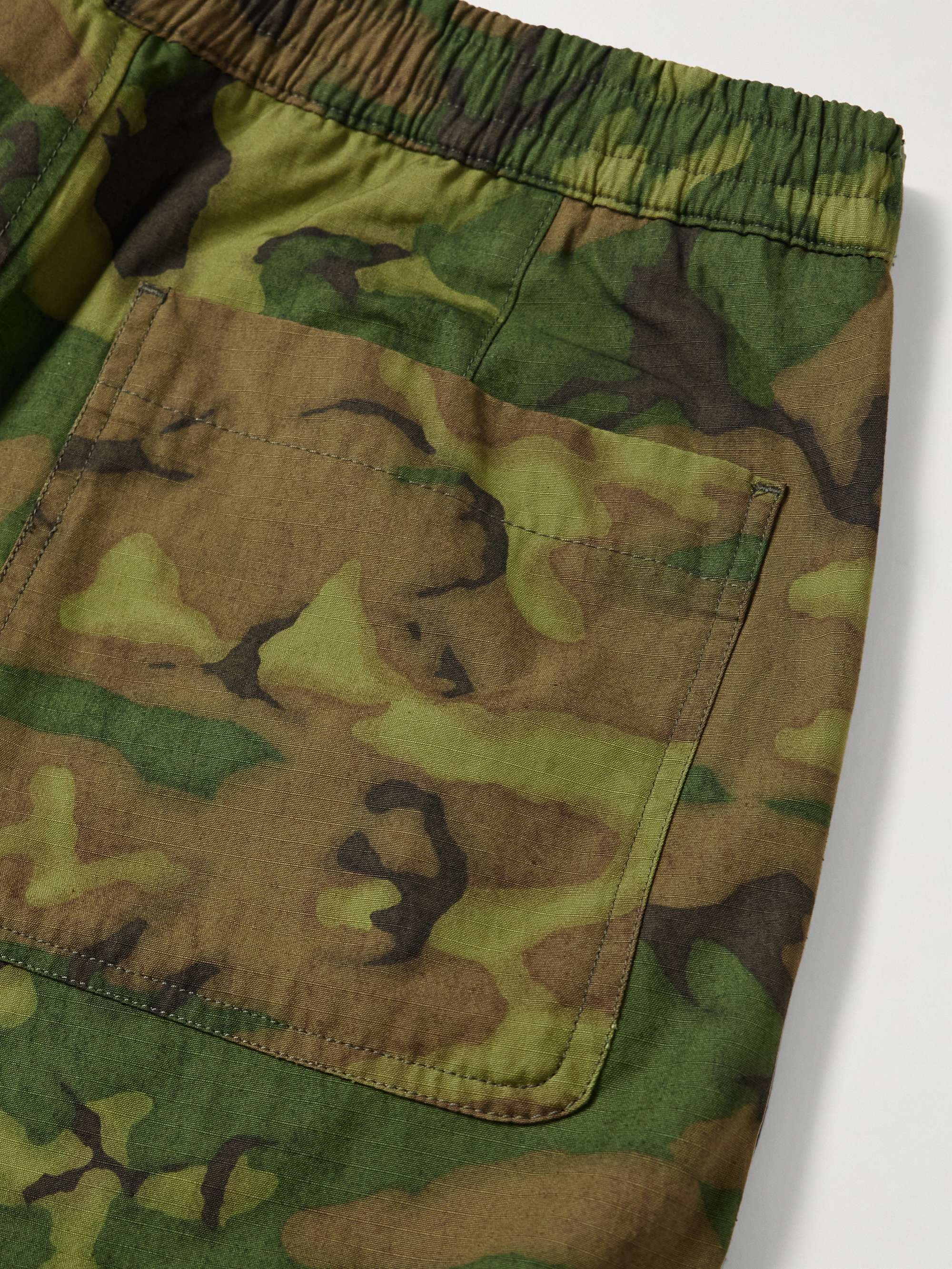 OFFICINE GÉNÉRALE Piece Camouflage-Print Cotton-Ripstop Shorts for Men ...