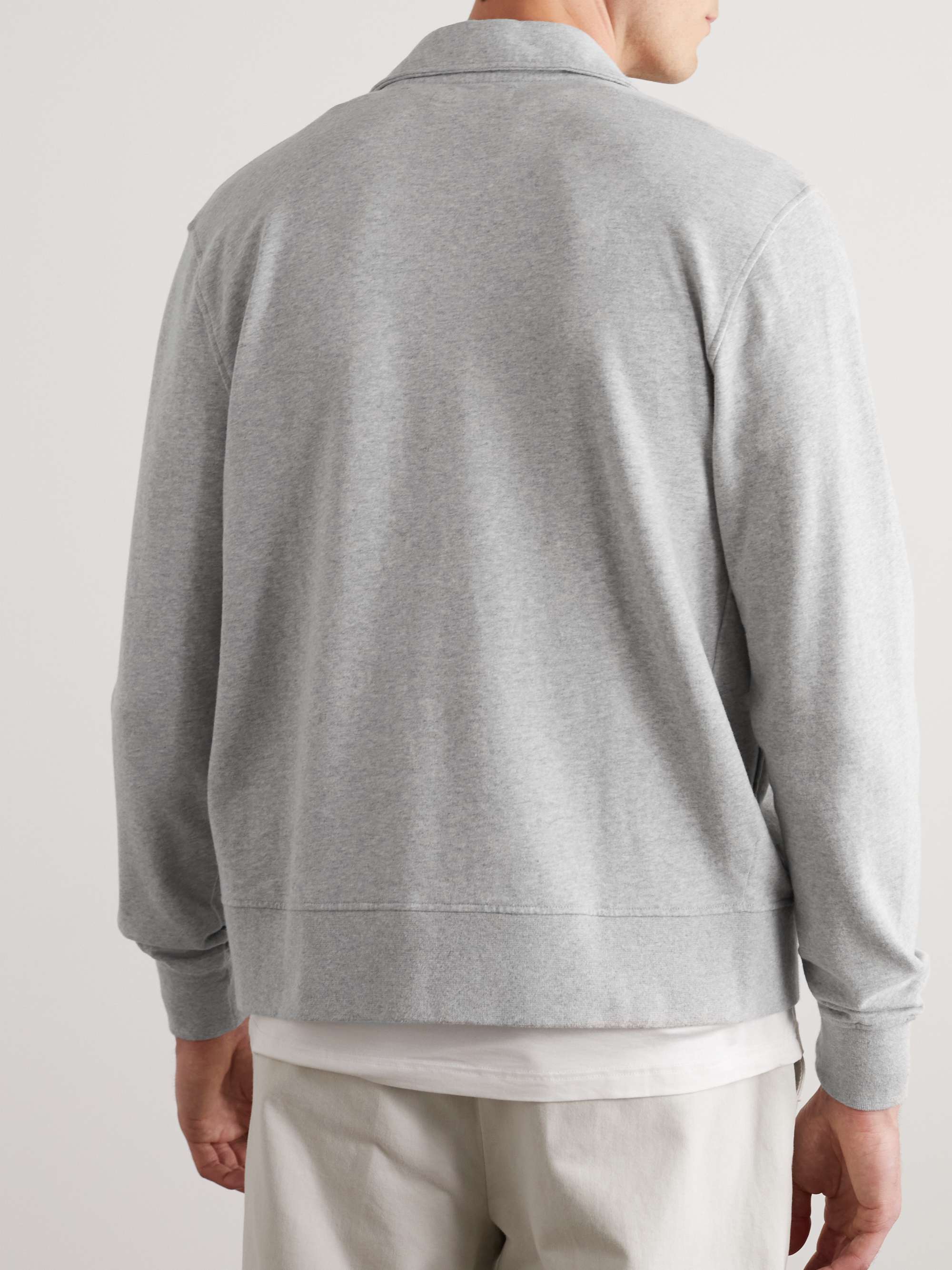 OFFICINE GÉNÉRALE Esborn Cotton-Jersey Zip-Up Sweatshirt for Men | MR ...