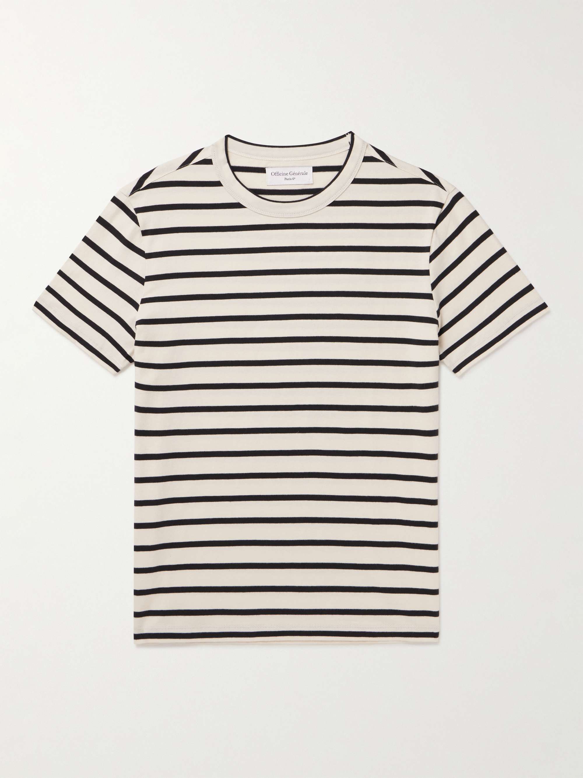 OFFICINE GÉNÉRALE Striped Cotton T-Shirt for Men | MR PORTER