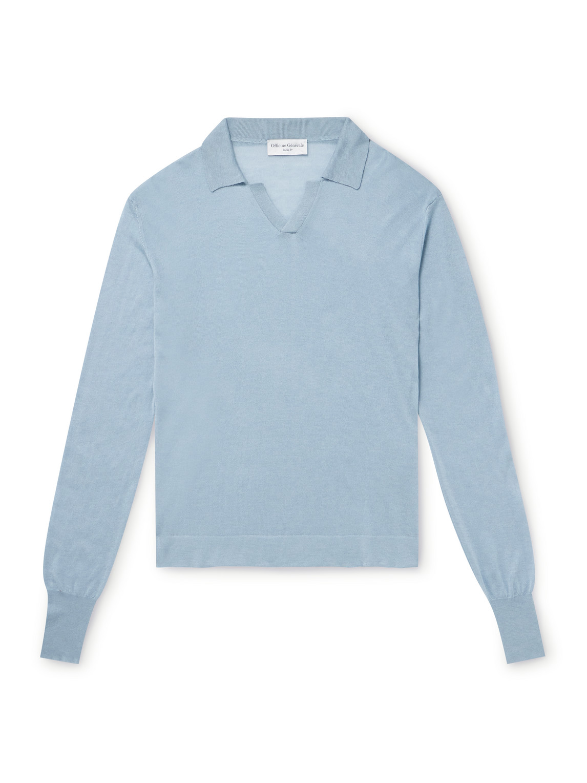 Officine Générale Kit Slim-Fit TENCEL™ Lyocell and Cashmere-Blend Polo Shirt