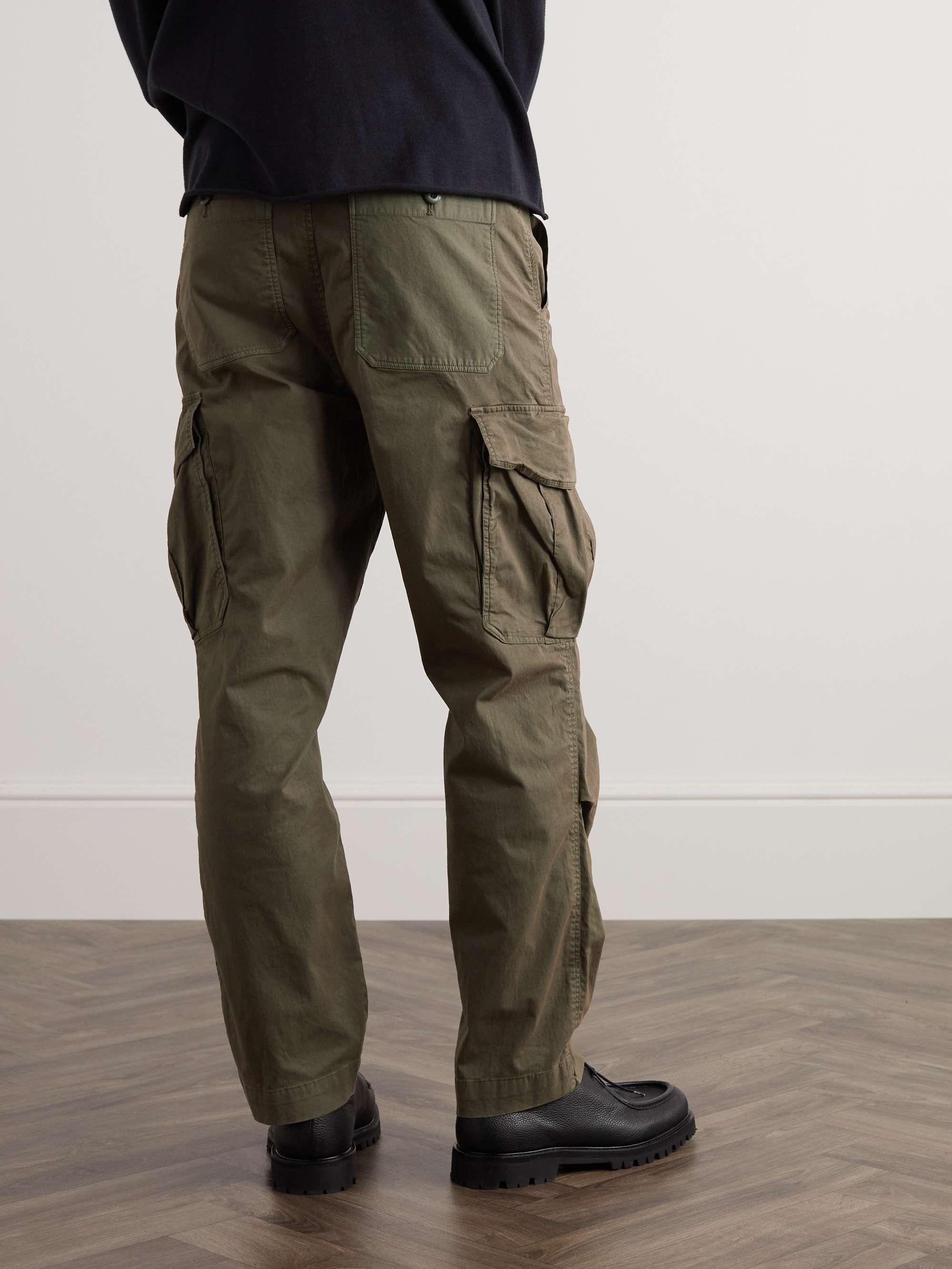 OFFICINE GÉNÉRALE Kenny Straight-Leg Cotton-Blend Cargo Trousers for ...