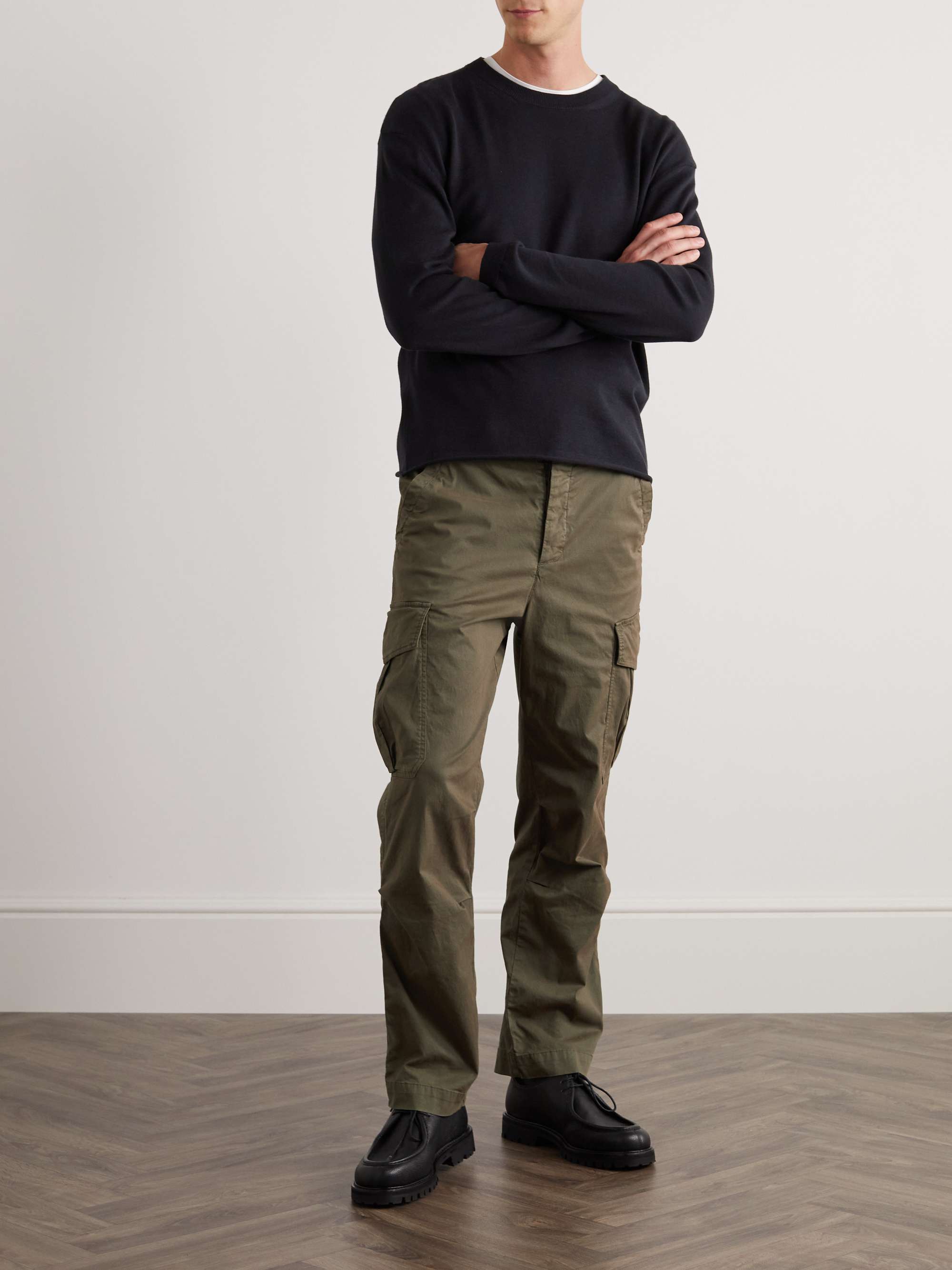 OFFICINE GÉNÉRALE Kenny Straight-Leg Cotton-Blend Cargo Trousers for ...