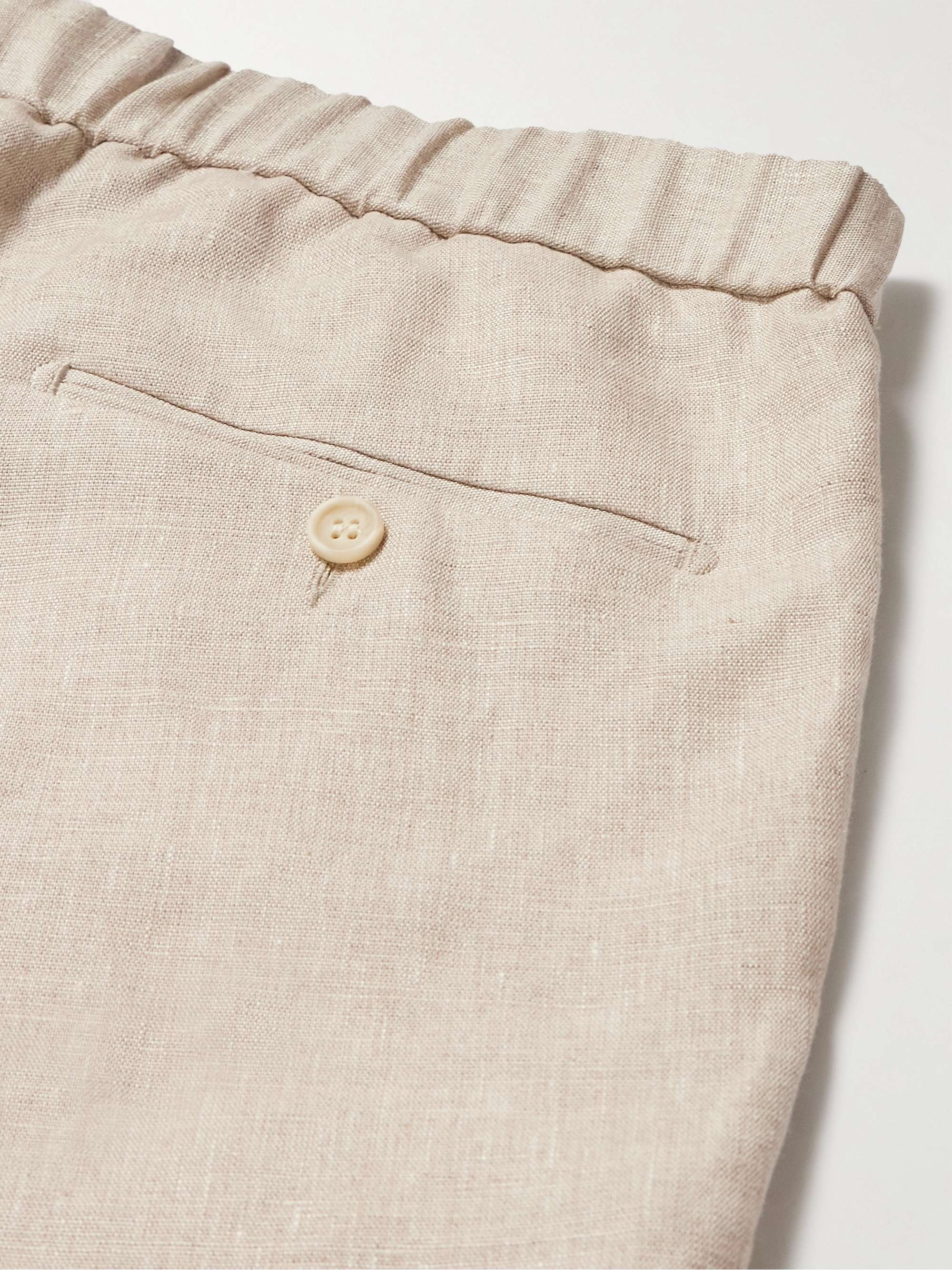 MR P. StraightLeg Linen Drawstring Trousers for Men MR PORTER