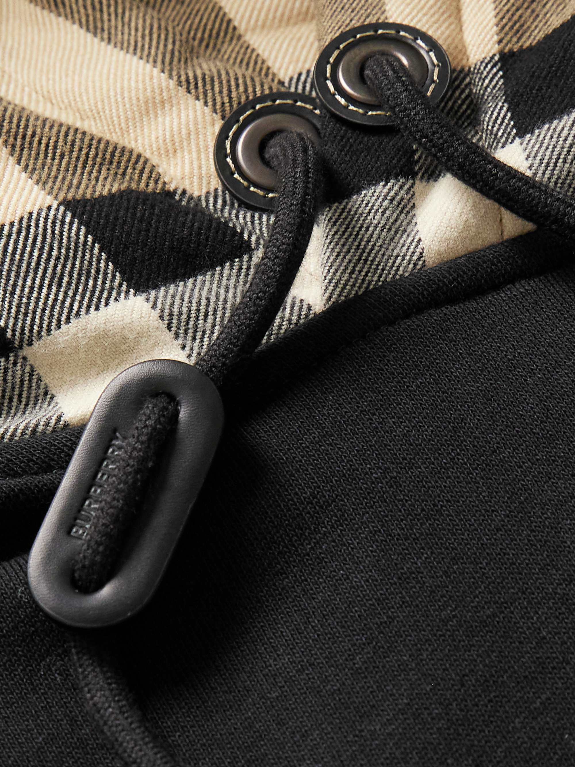 BURBERRY Checked Cotton-Jersey Hoodie