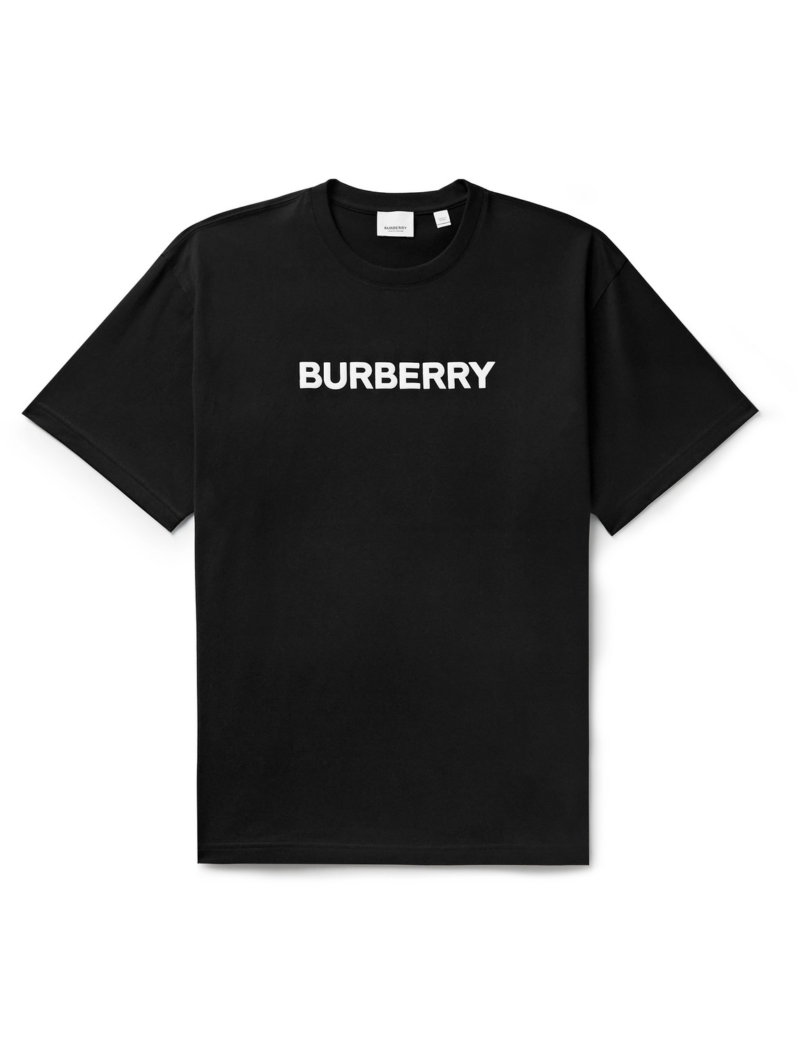 Shop Burberry Logo-print Cotton-blend Jersey T-shirt In Black