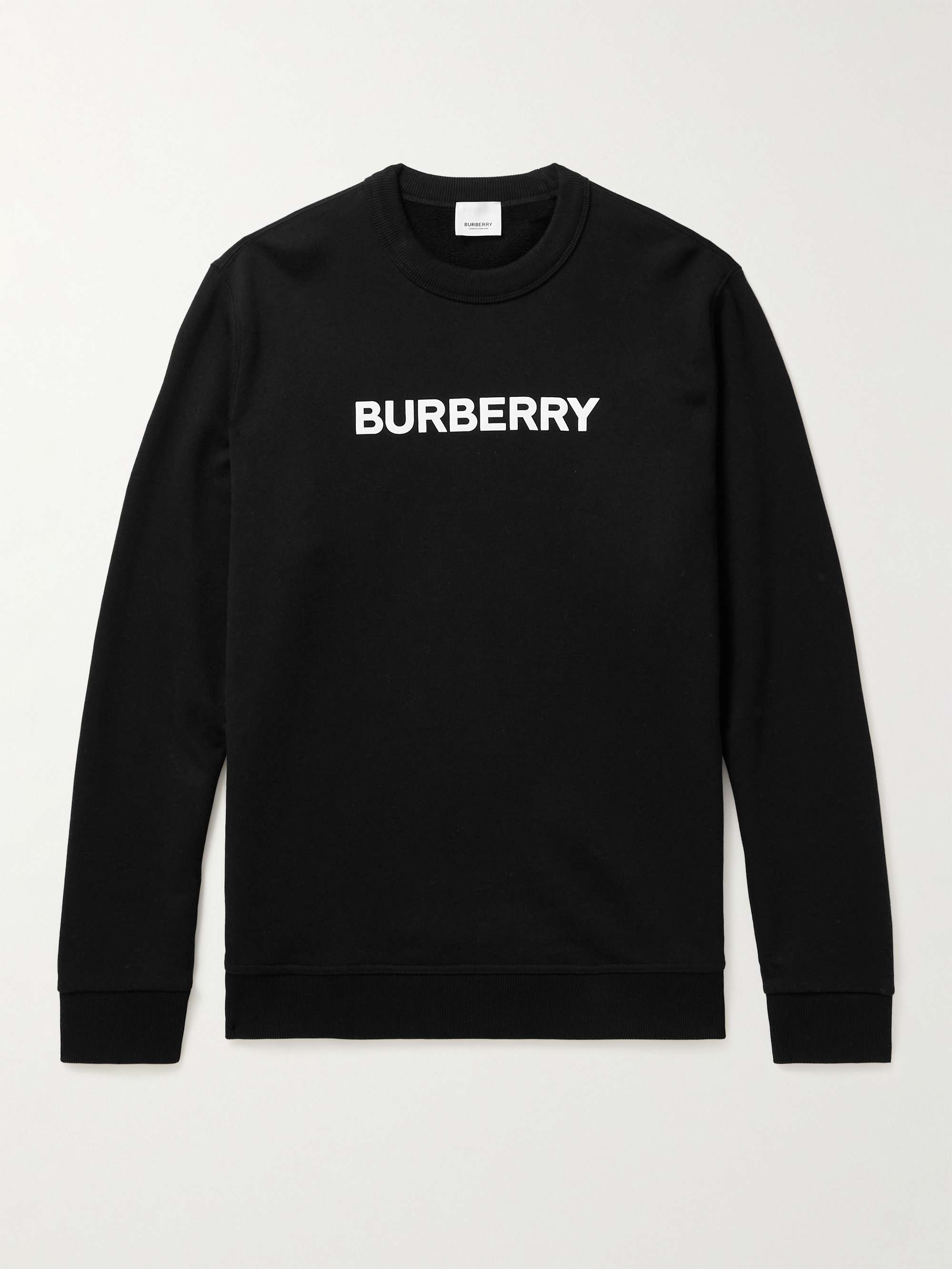 BURBERRY Logo-Print Cotton-Blend Jersey Sweatshirt for Men | MR PORTER