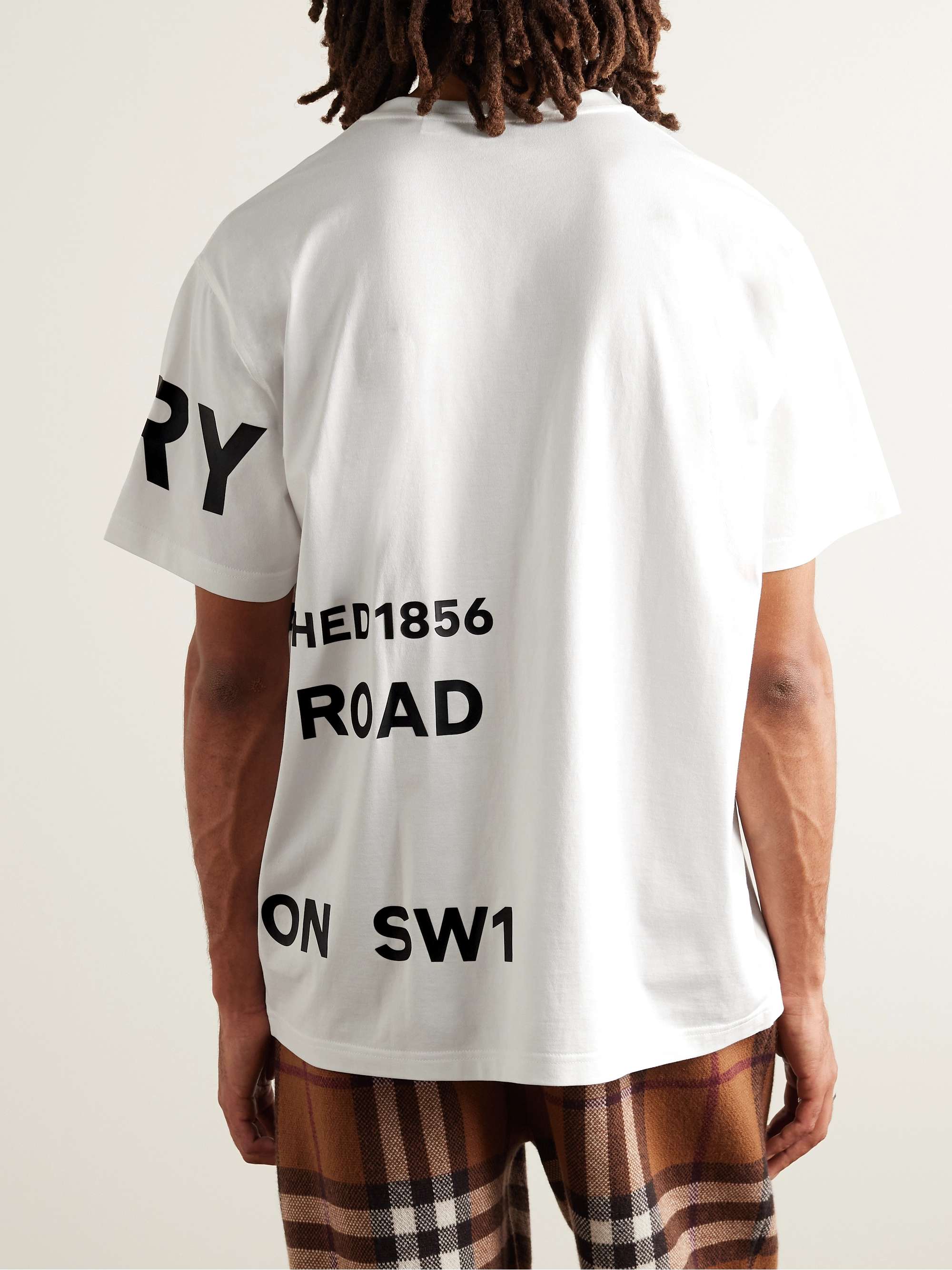 BURBERRY Oversized Logo-Print Cotton-Jersey T-Shirt
