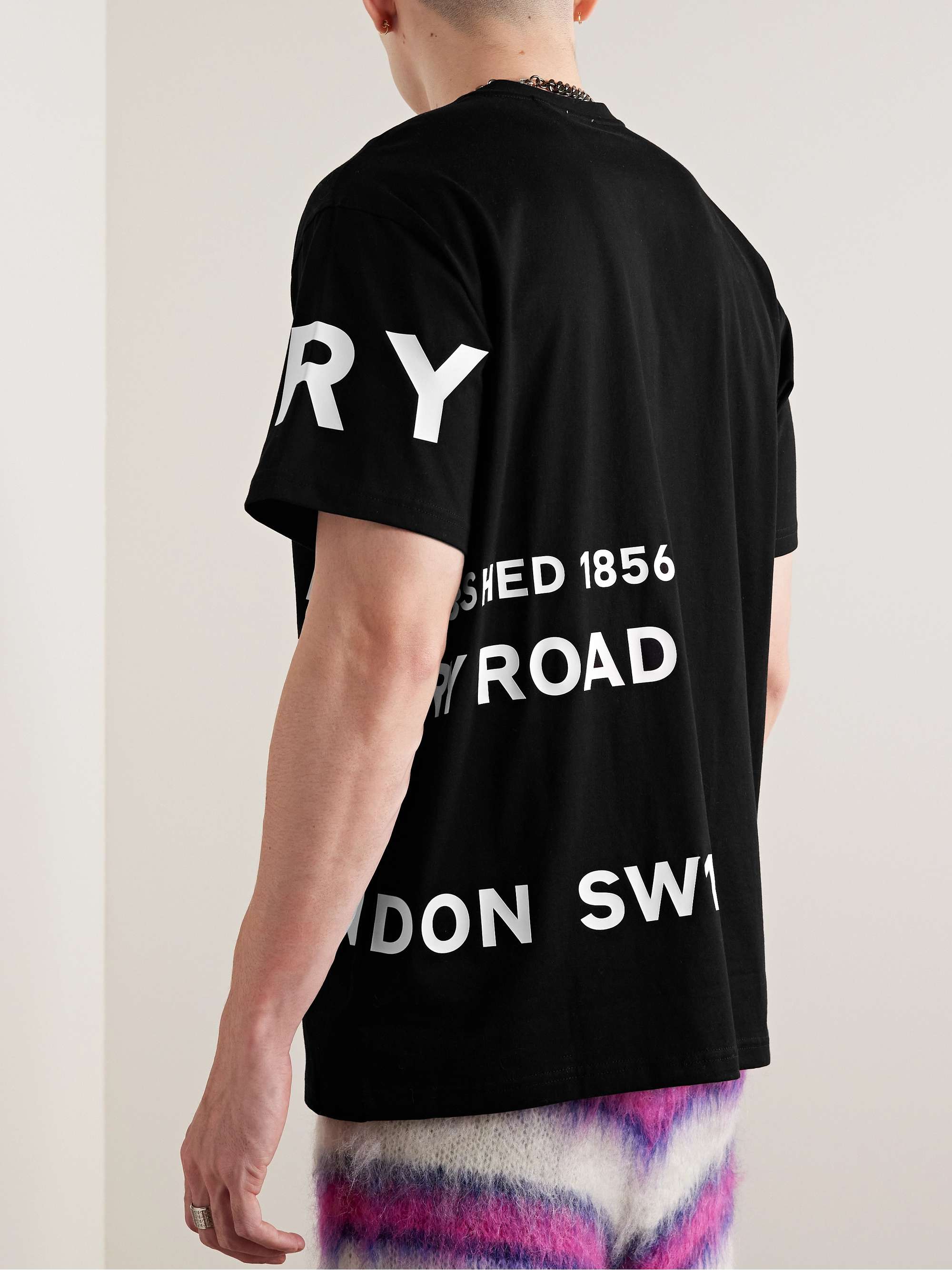 BURBERRY Oversized Logo-Print Cotton-Jersey T-Shirt