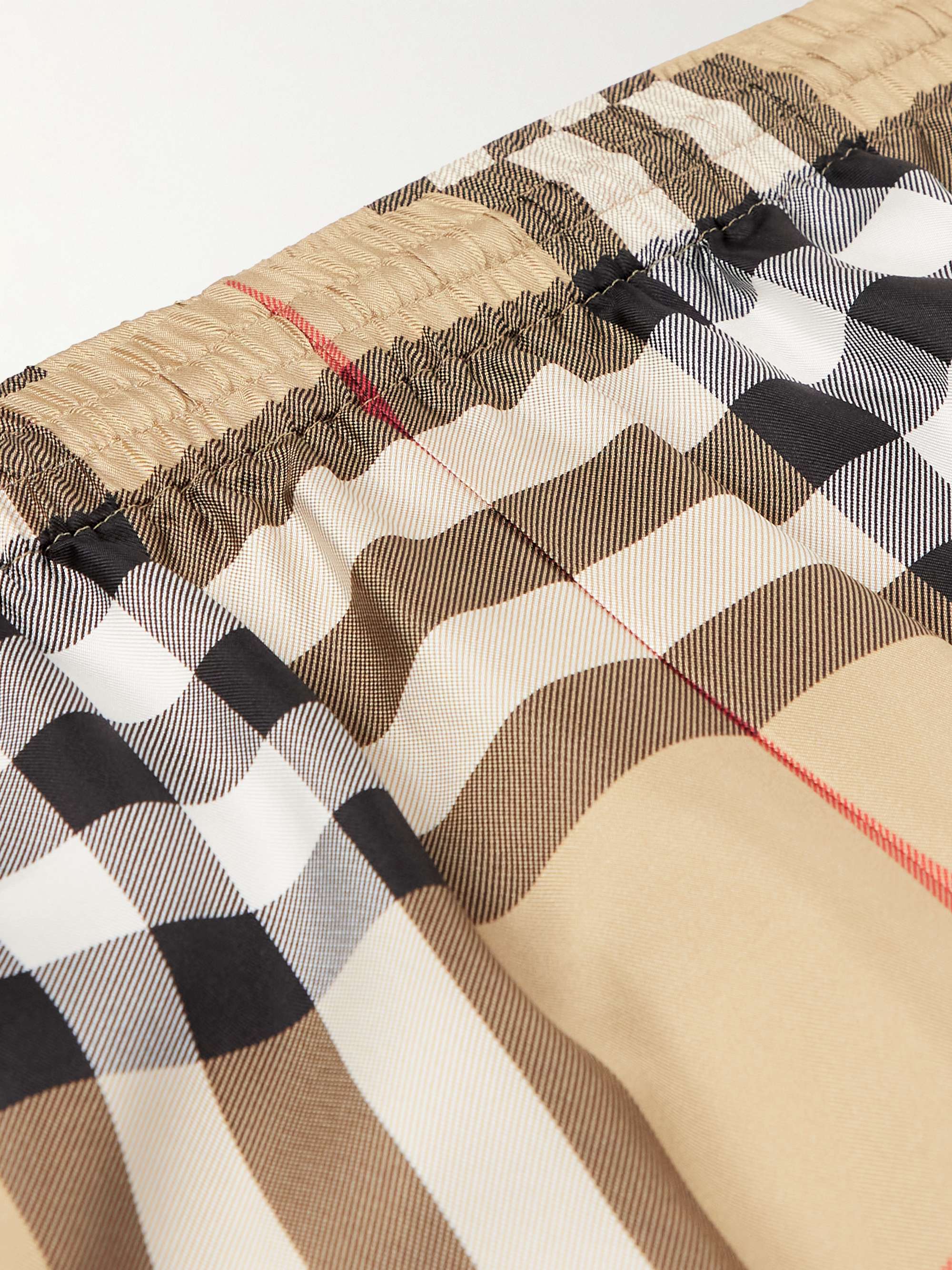 BURBERRY Bradeston Straight-Leg Checked Silk Shorts