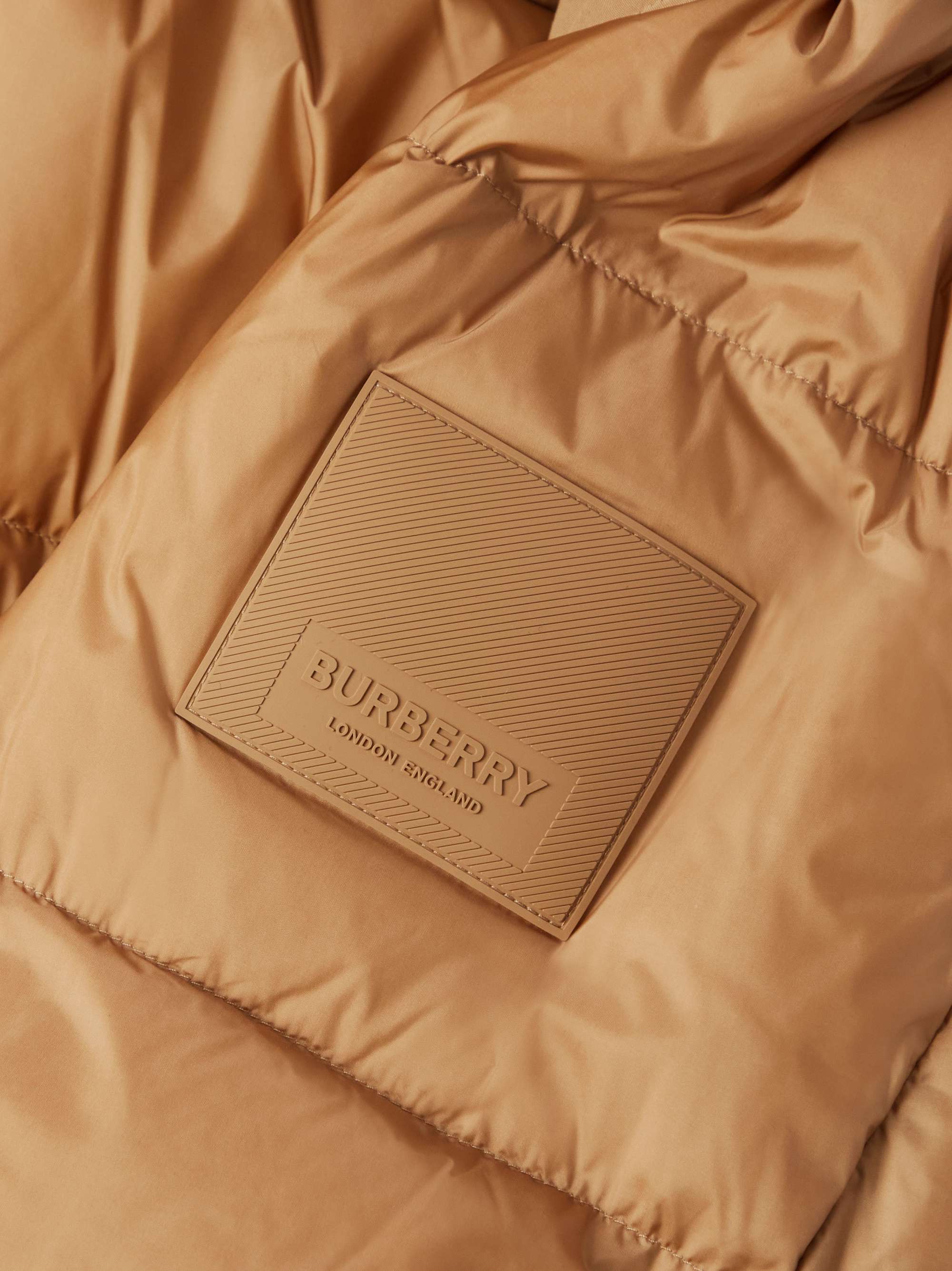BURBERRY Convertible Logo-Appliquéd Quilted Shell Hooded Down Jacket