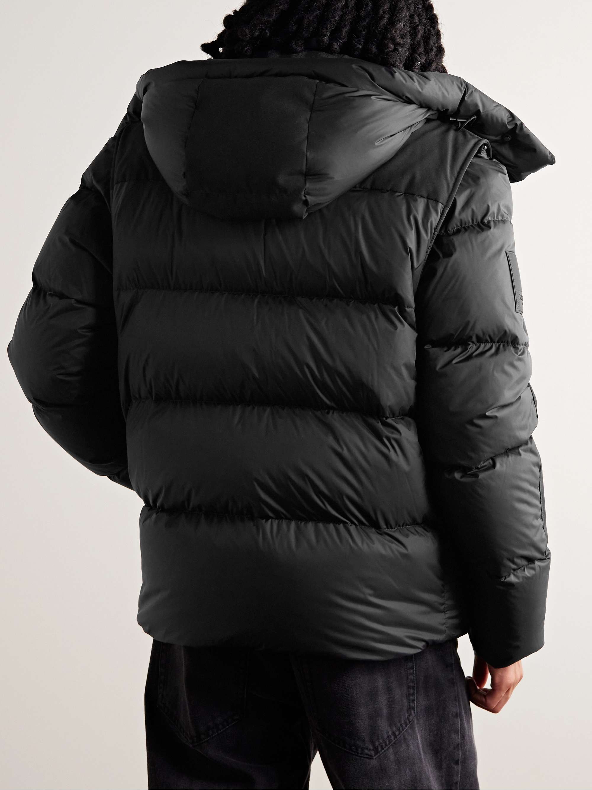 BURBERRY Convertible Logo-Appliquéd Quilted Shell Hooded Down Jacket