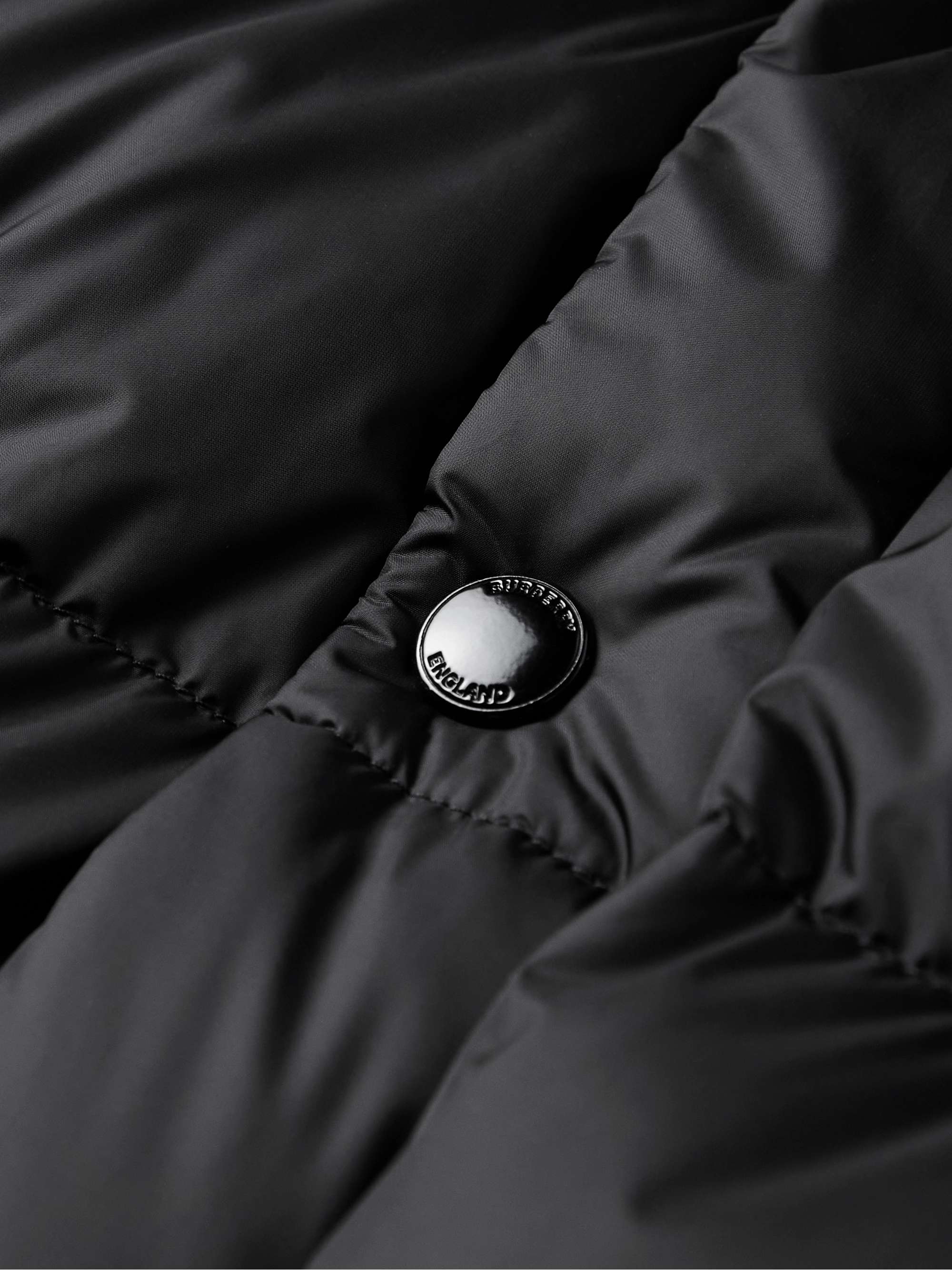 BURBERRY Convertible Logo-Appliquéd Quilted Shell Hooded Down Jacket